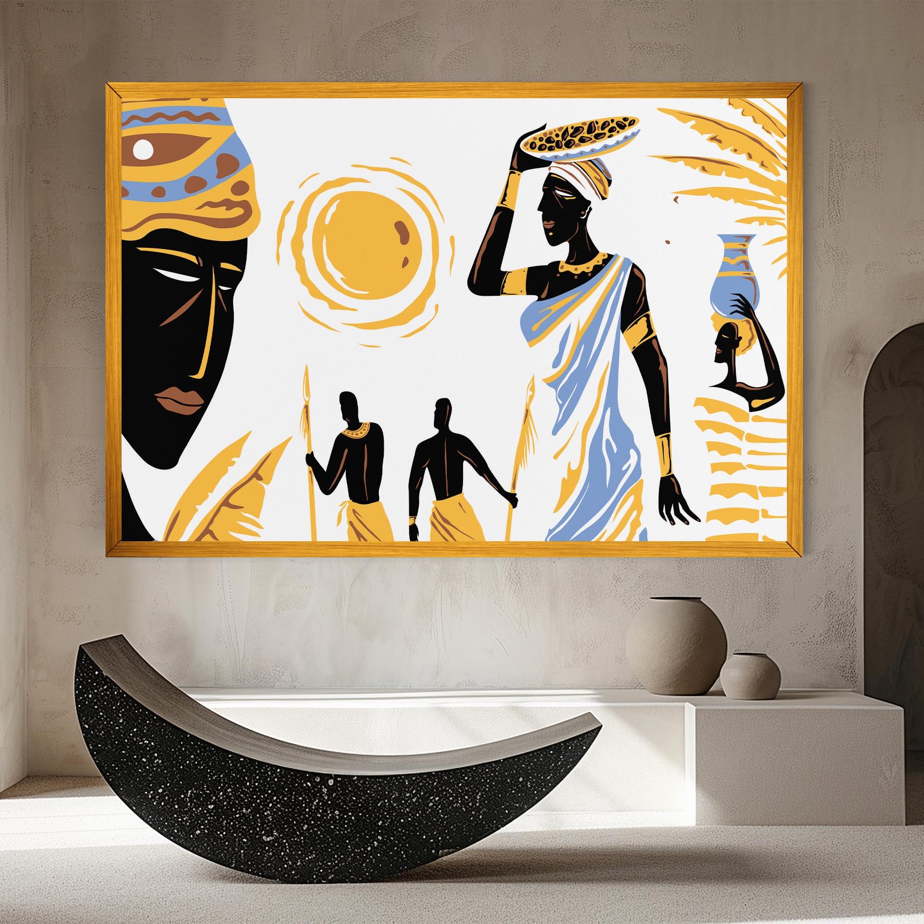 Leinwandbild African Drawing mockup 8