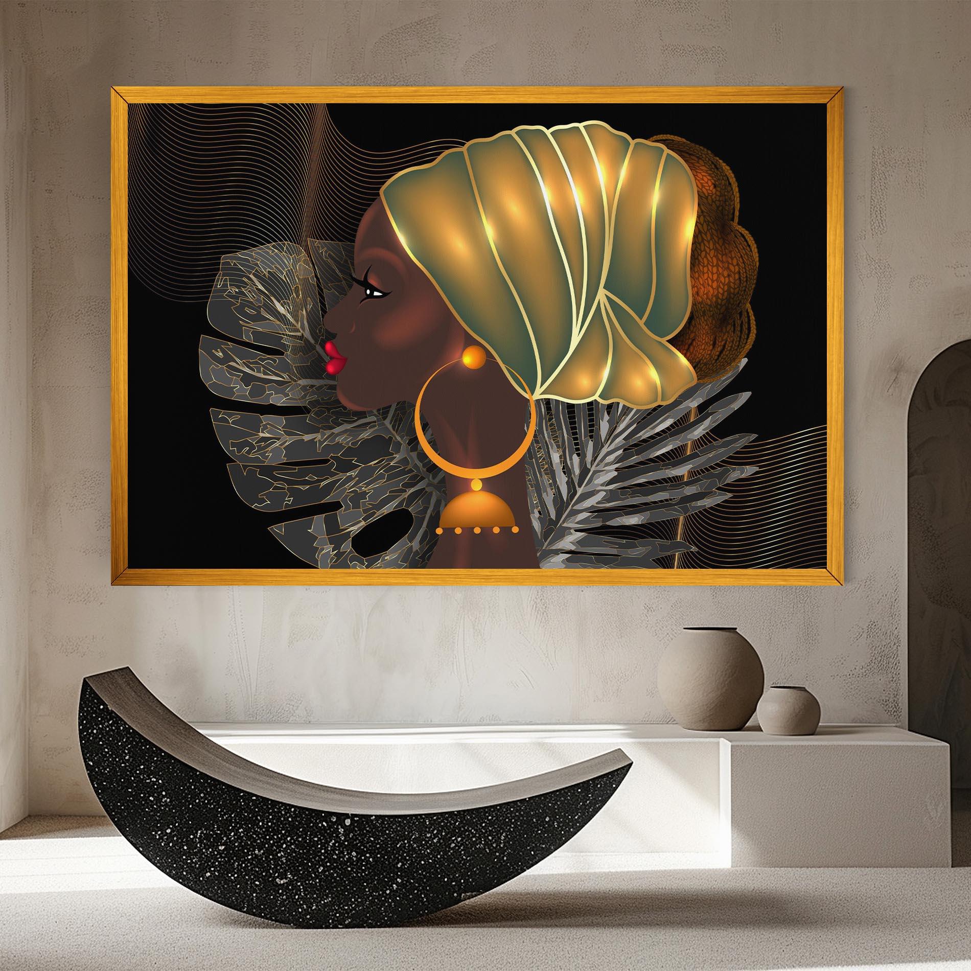 Leinwandbild African Gold Leaf mockup 8