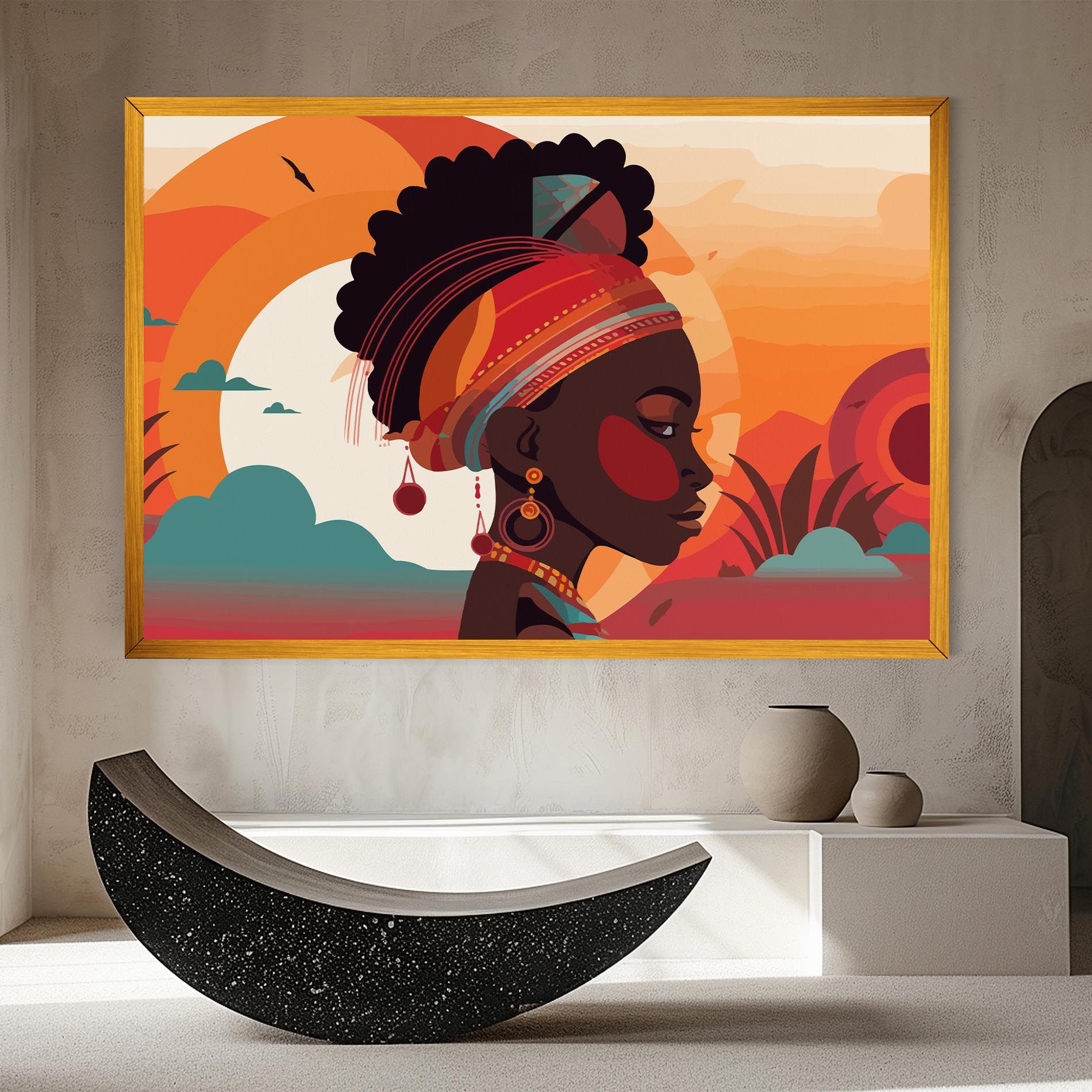 African Lady Art mockup 8