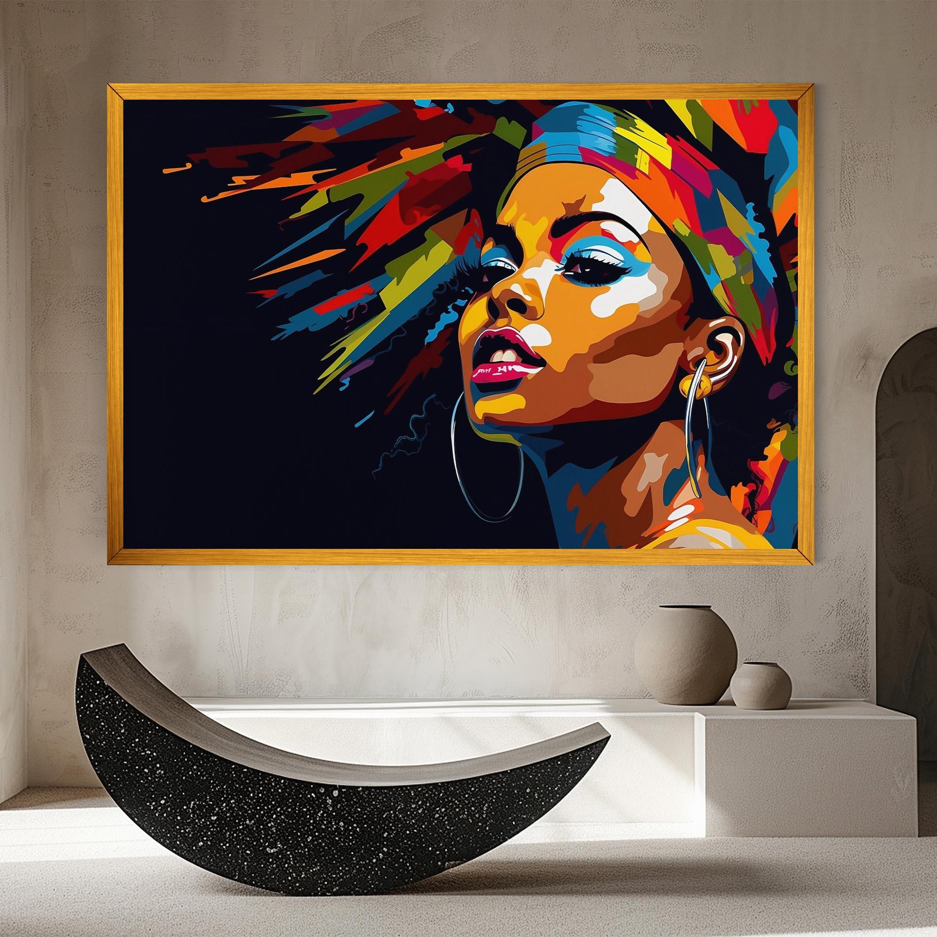 Leinwandbild African Woman Portrait mockup 8
