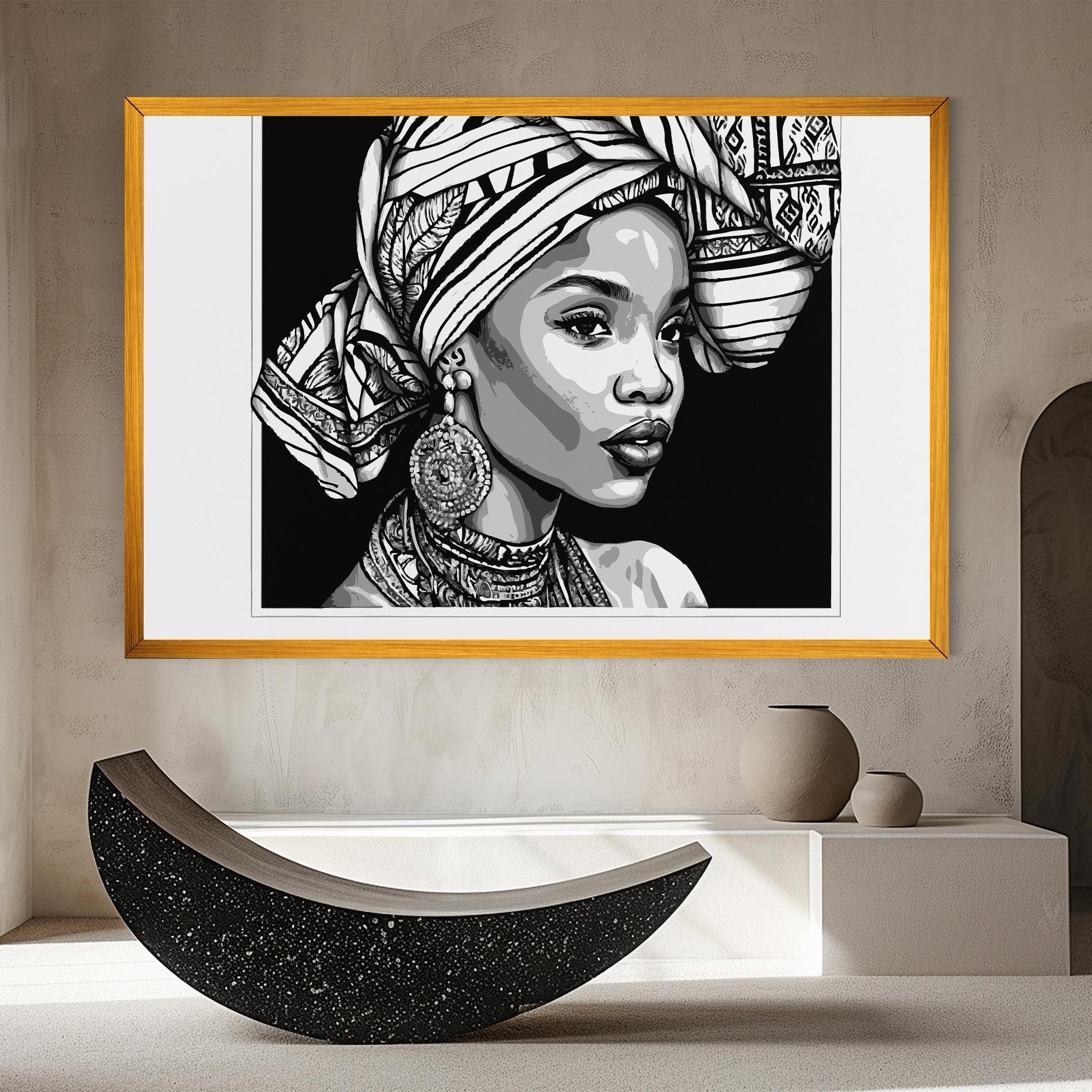 Beautiful African Lady mockup 8