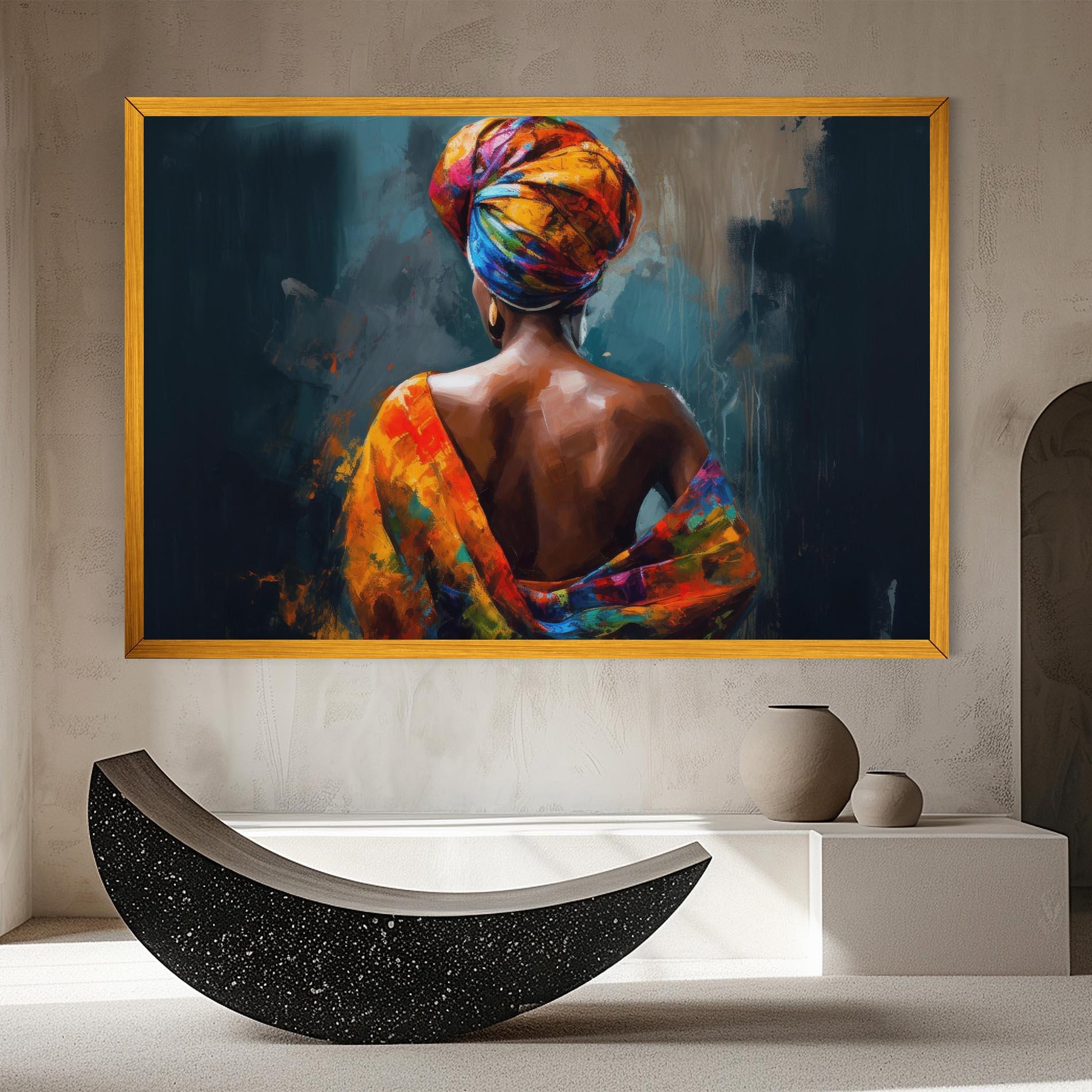 Leinwandbild Colorful Turban Woman mockup 8