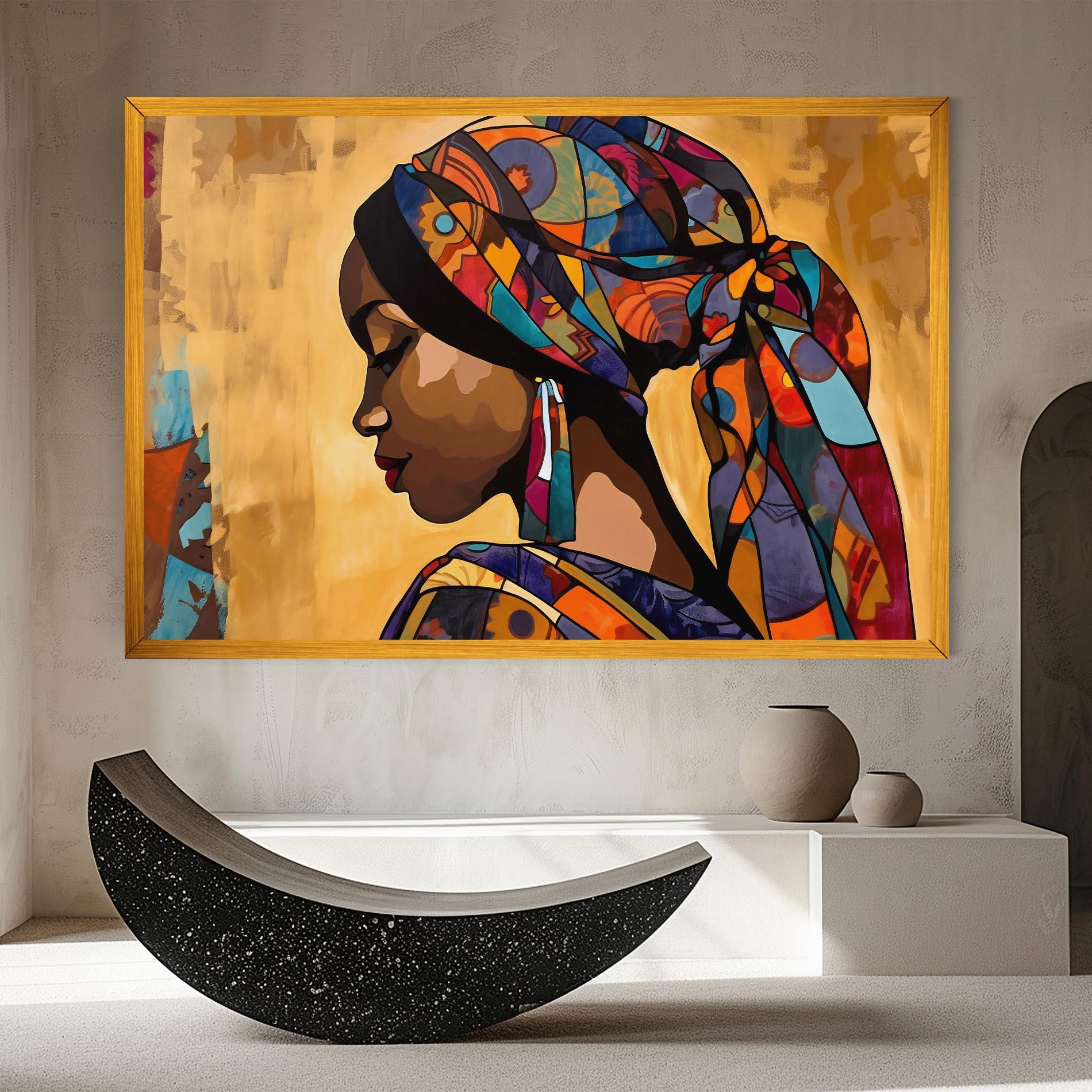 Leinwandbild Headscarf Pretty Woman mockup 8