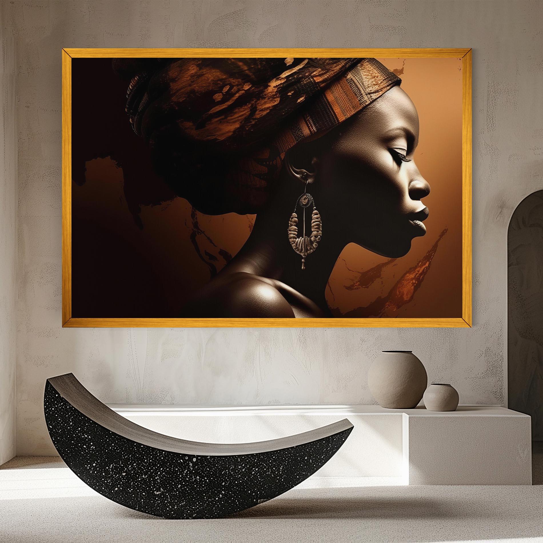 Leinwandbild Interesting African Earrings mockup 8