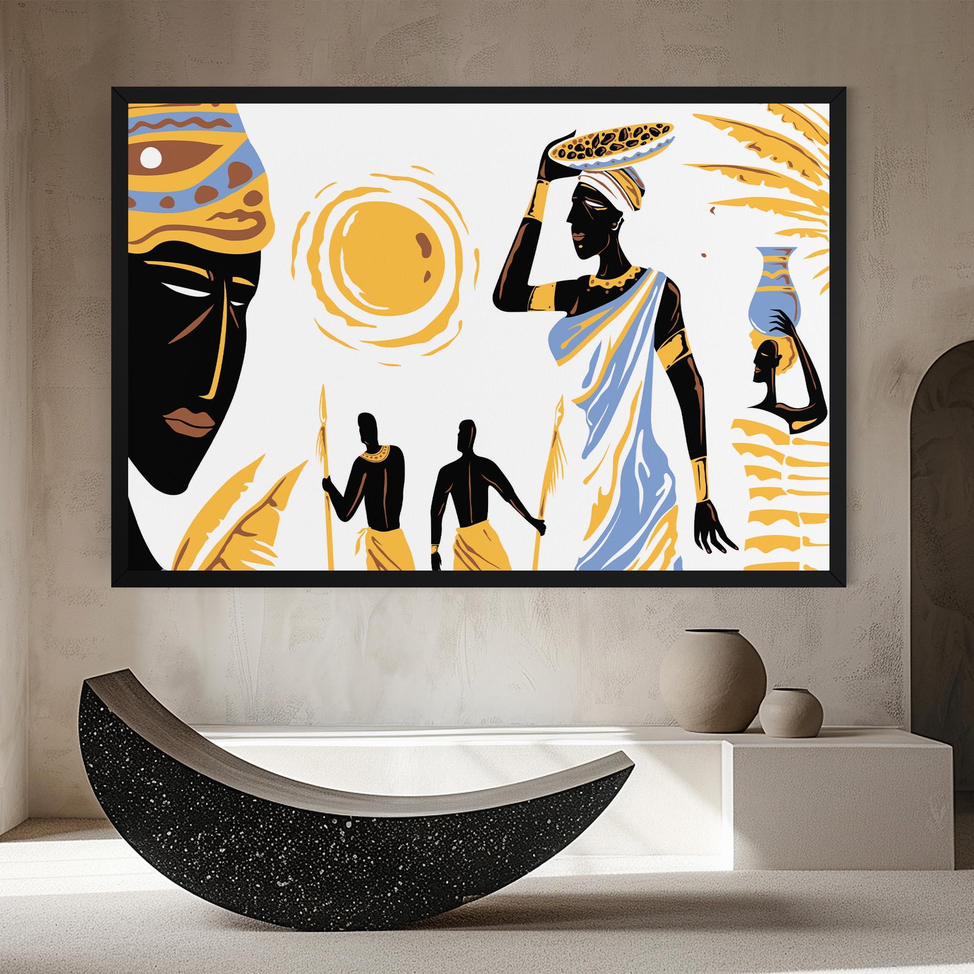 Leinwandbild African Drawing mockup 8