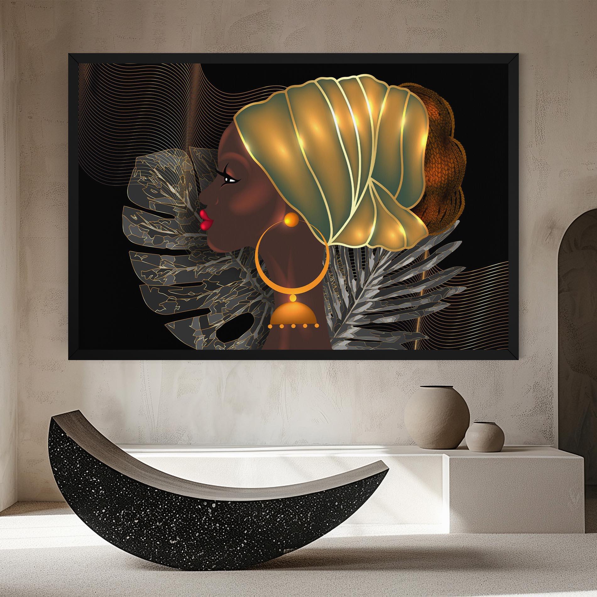 Leinwandbild African Gold Leaf mockup 8