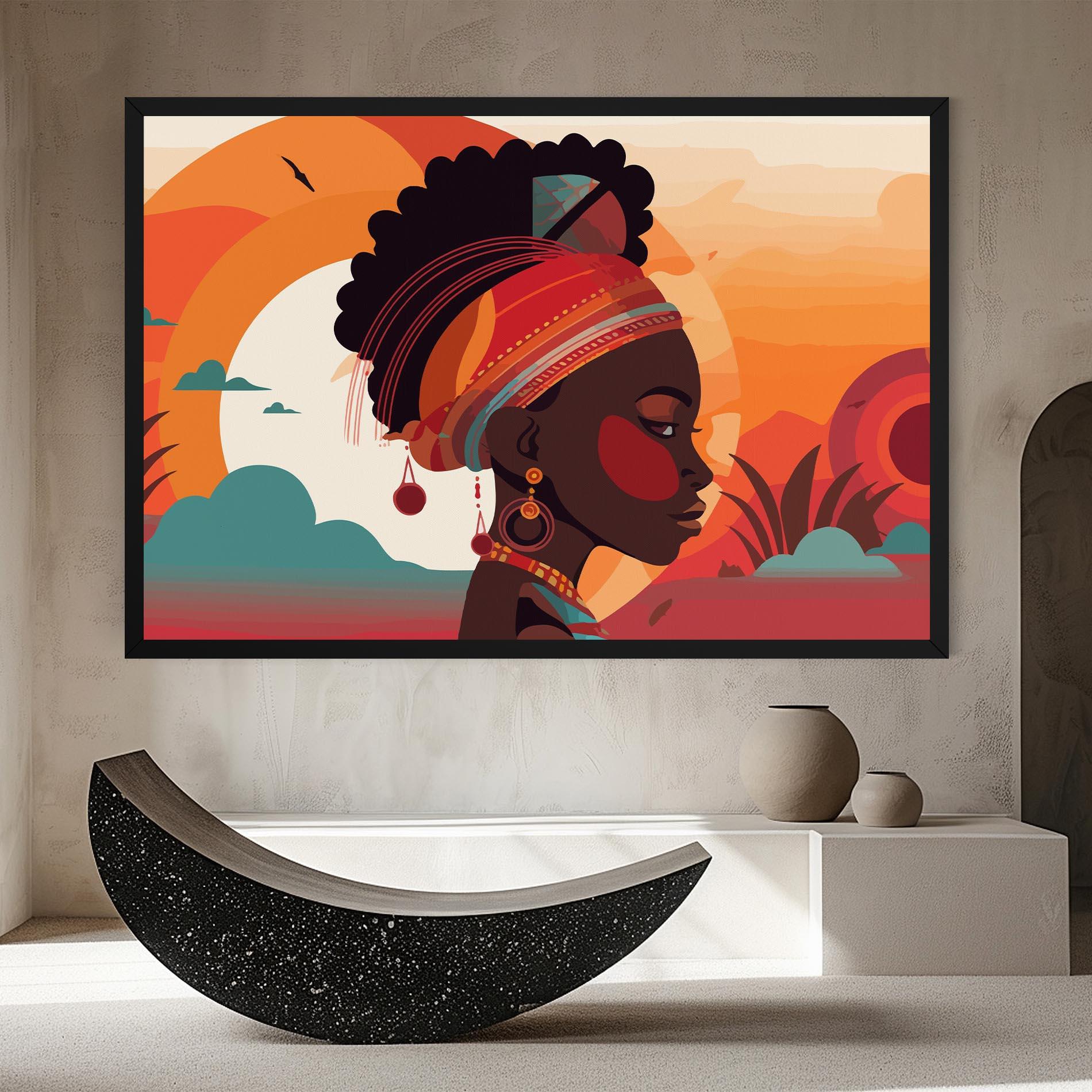 Leinwandbild African Lady Art mockup 8