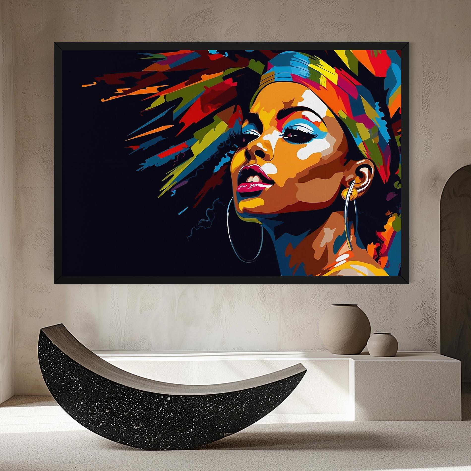 Leinwandbild African Woman Portrait mockup 8