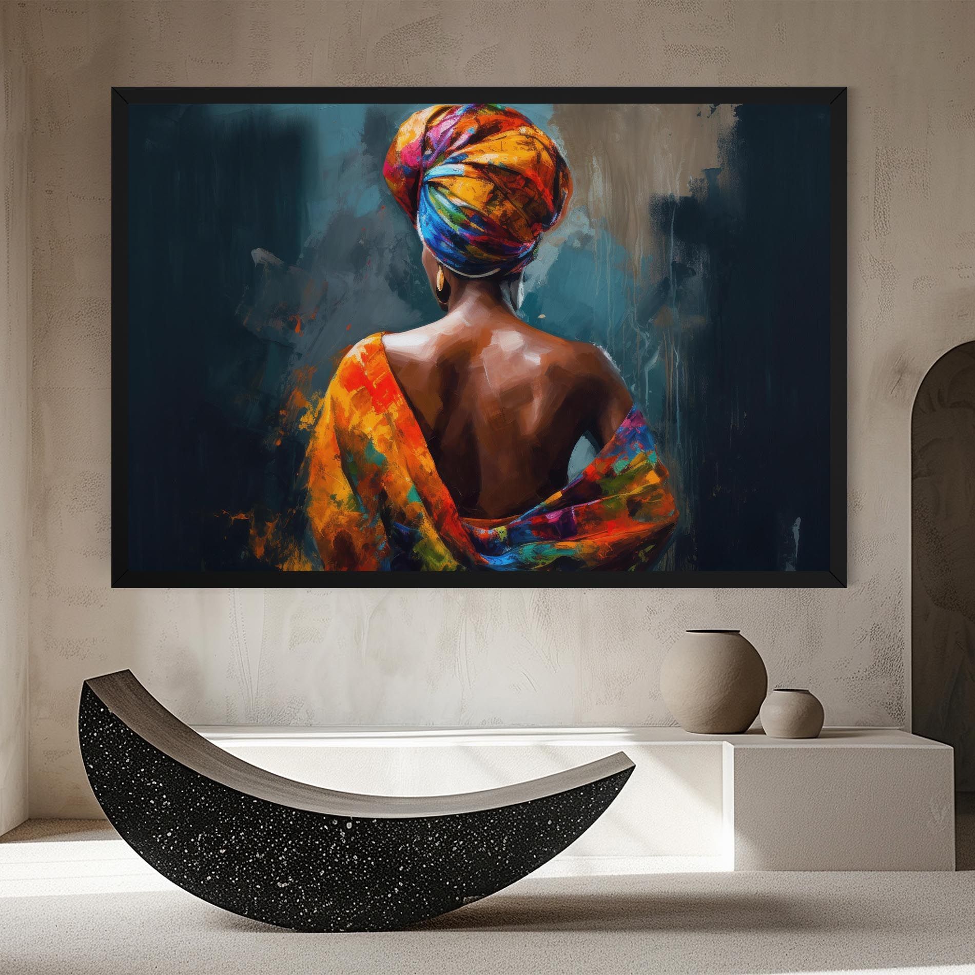 Colorful Turban Woman mockup 8