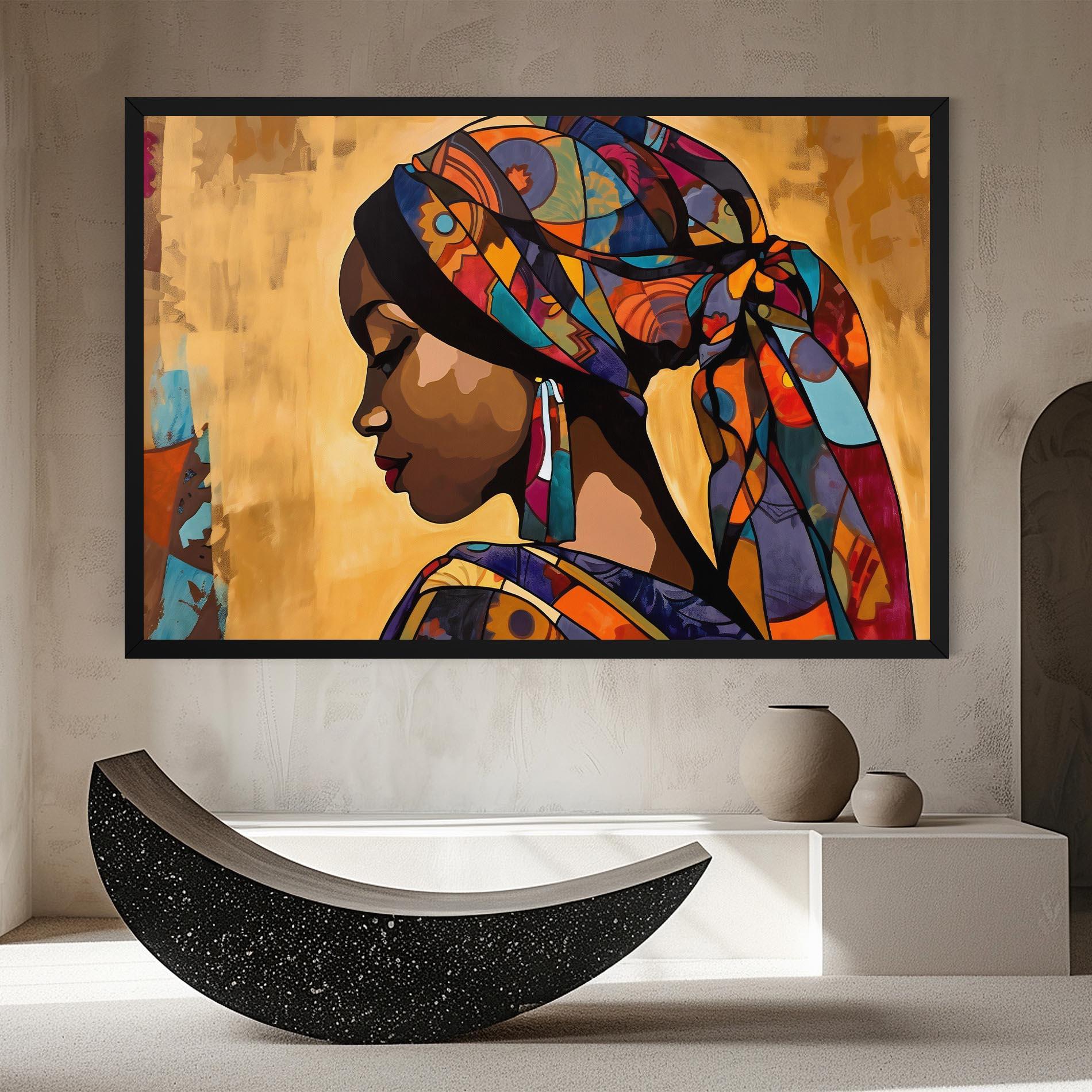 Leinwandbild Headscarf Pretty Woman mockup 8