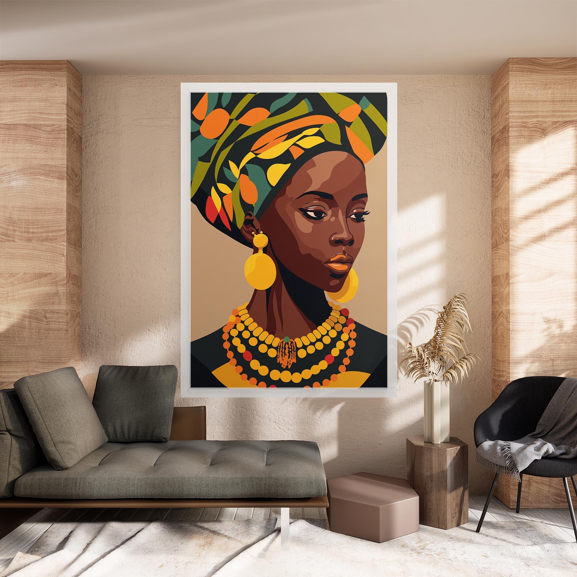 Leinwandbild African Earrings mockup 8