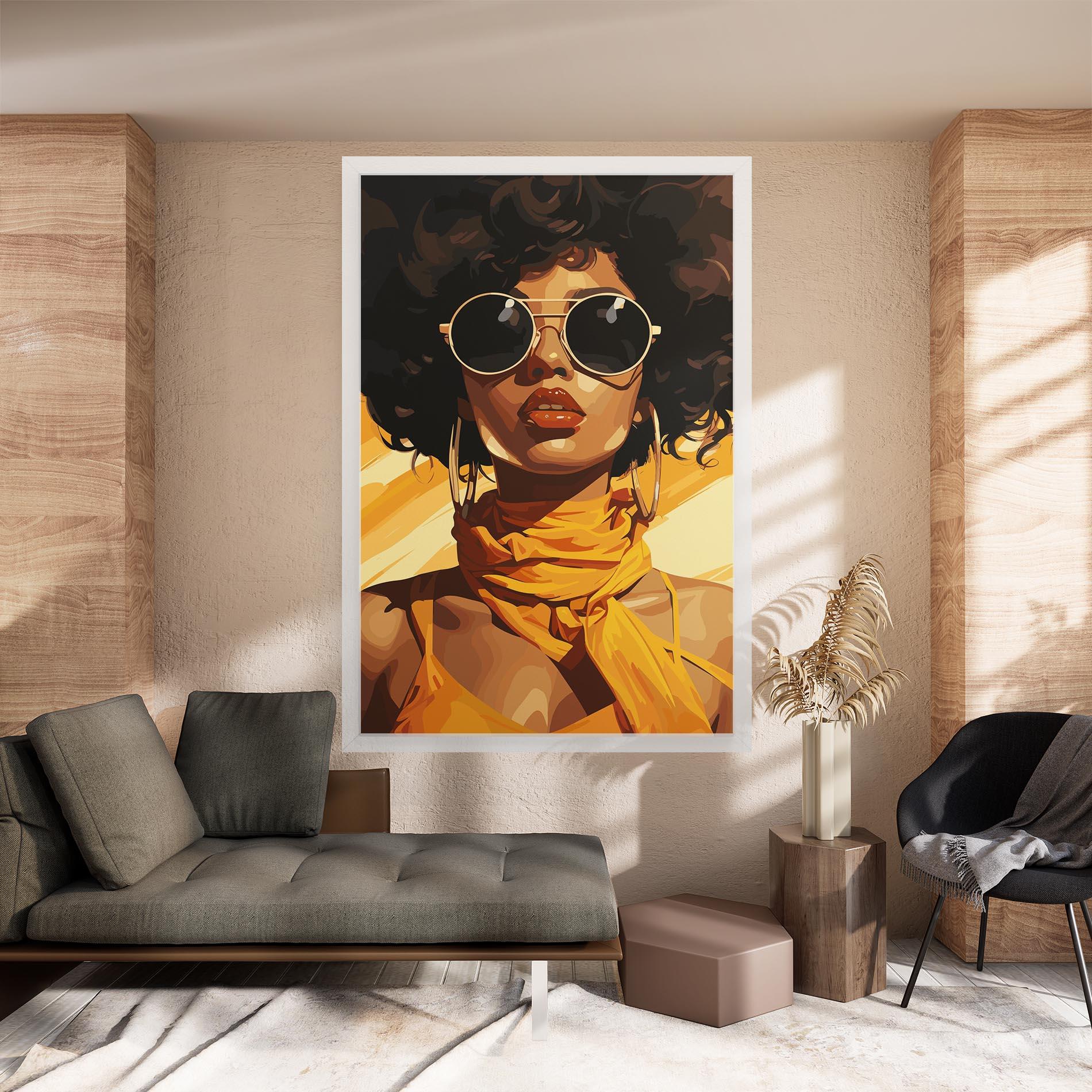 Leinwandbild African Yellow Woman mockup 8