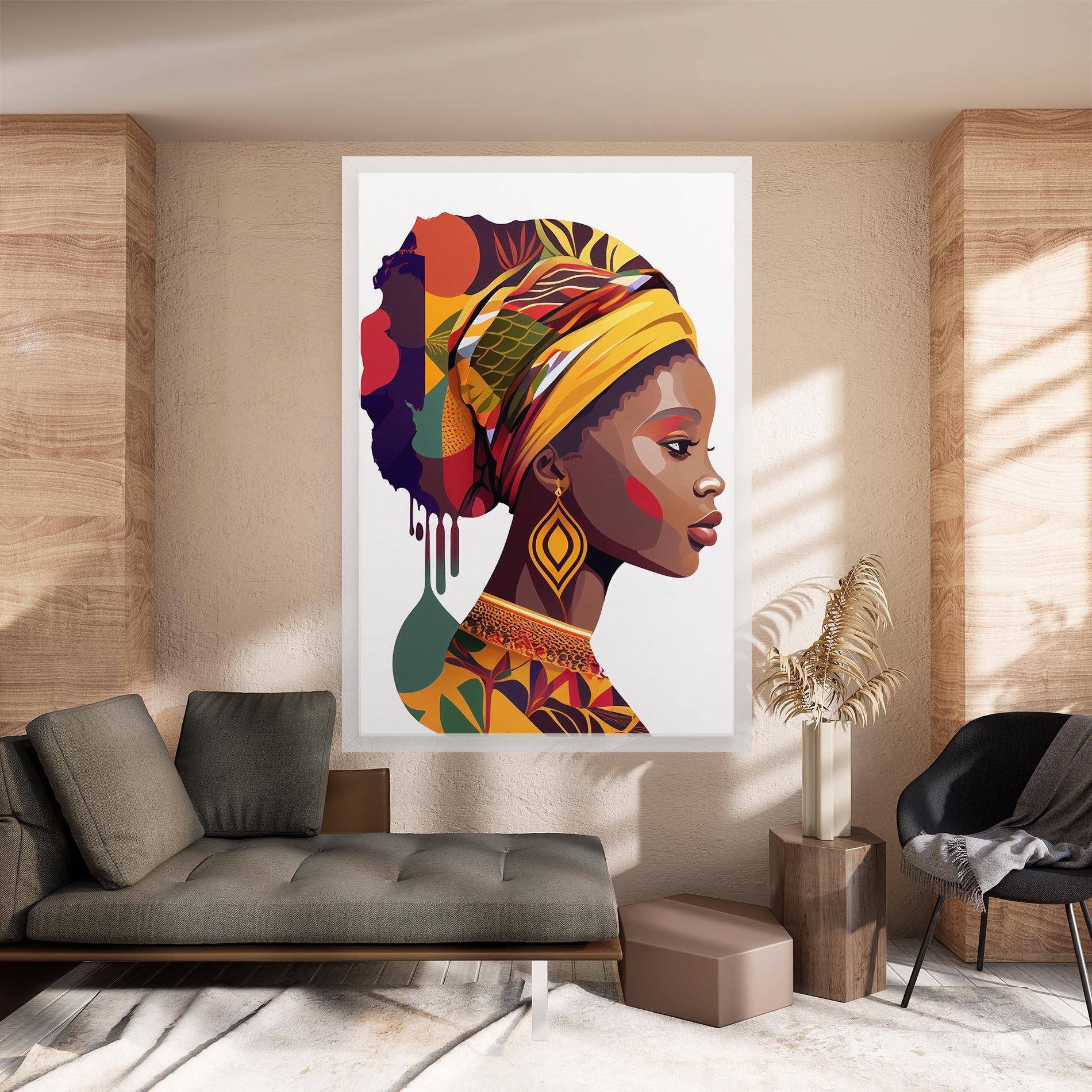 Leinwandbild Colorful African mockup 8