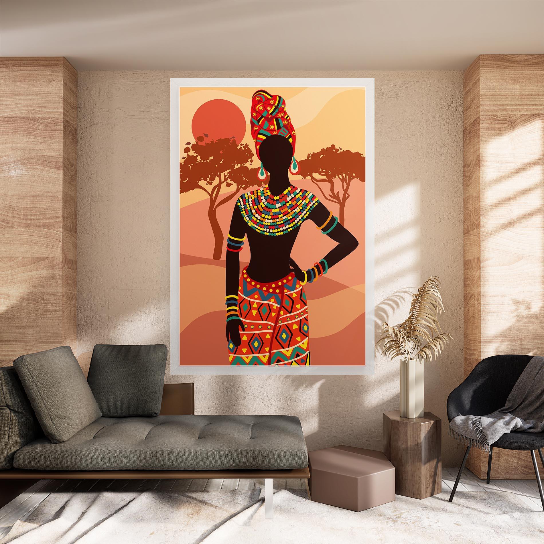 Leinwandbild Ethnic African Color mockup 8