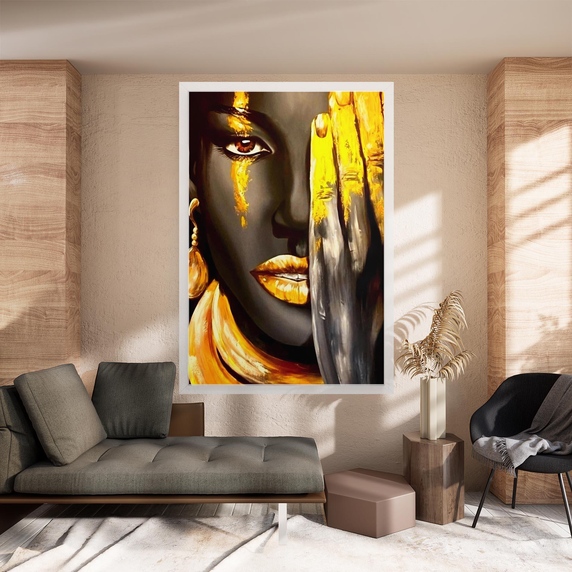 Leinwandbild Golden African Women mockup 8