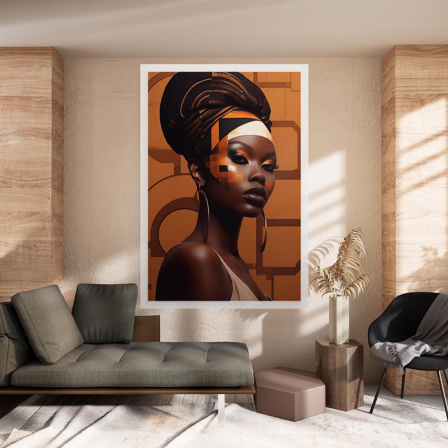 Leinwandbild Interesting African Makeup mockup 8
