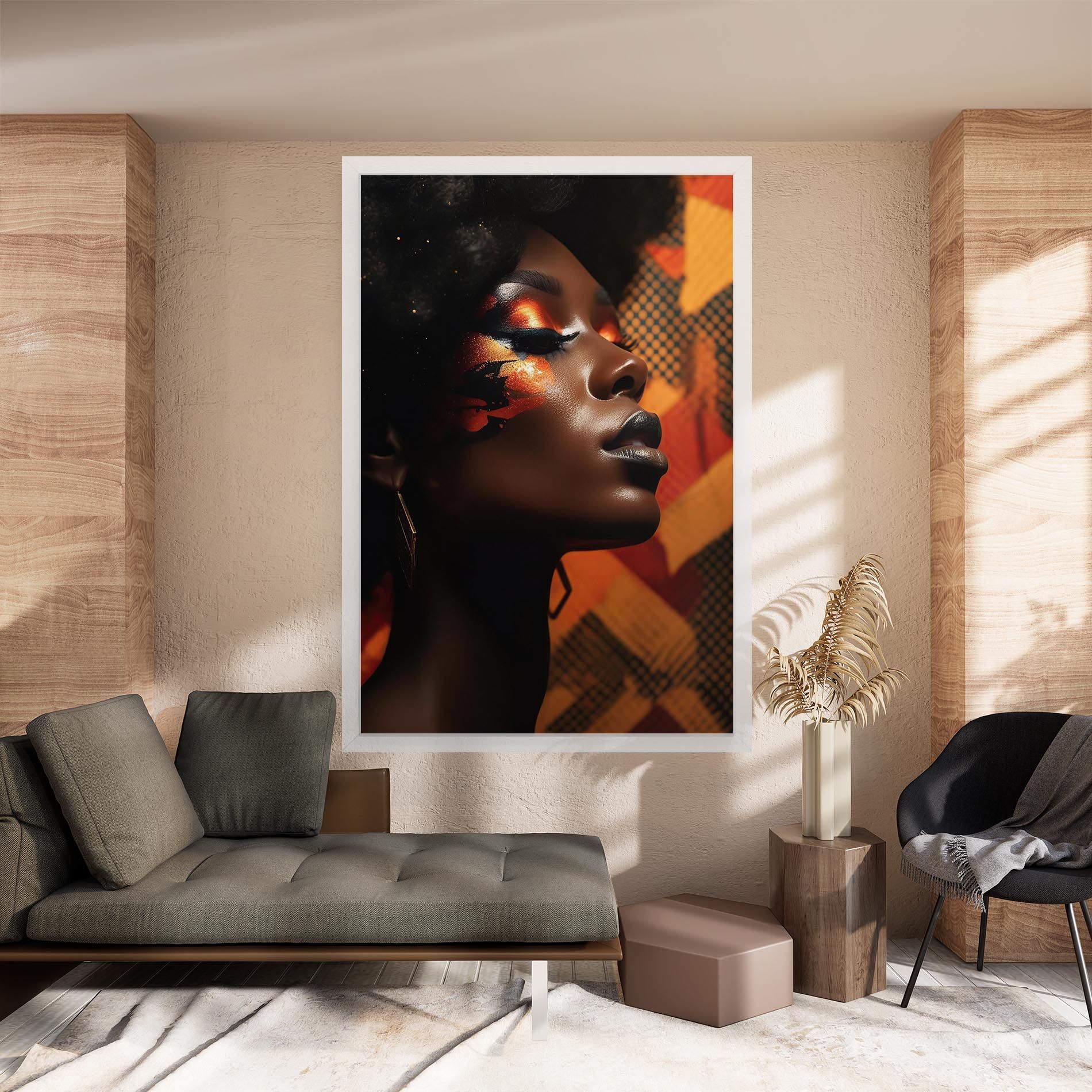 Orange Makeup Woman mockup 8