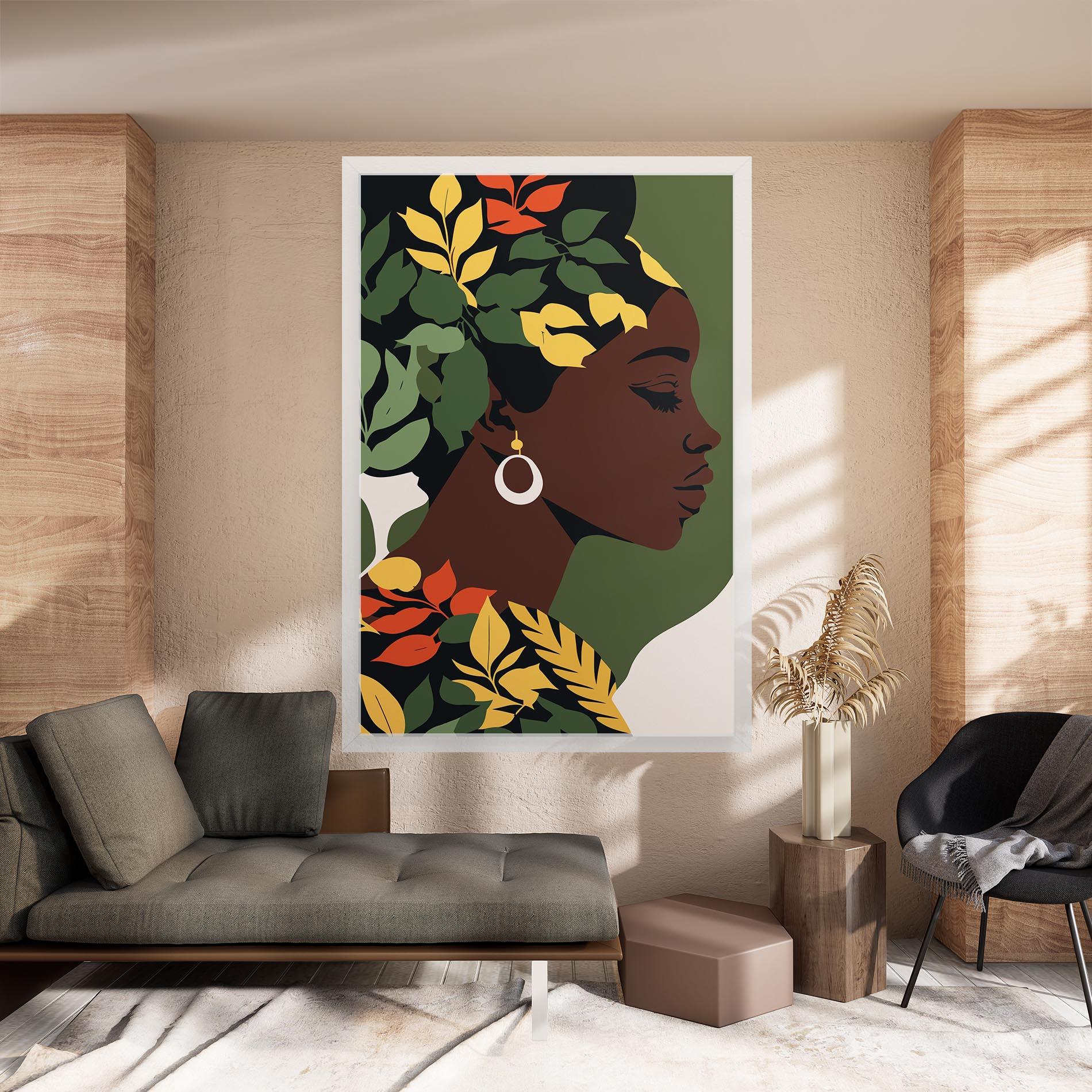 Leinwandbild Yellow Leaf Africa mockup 8