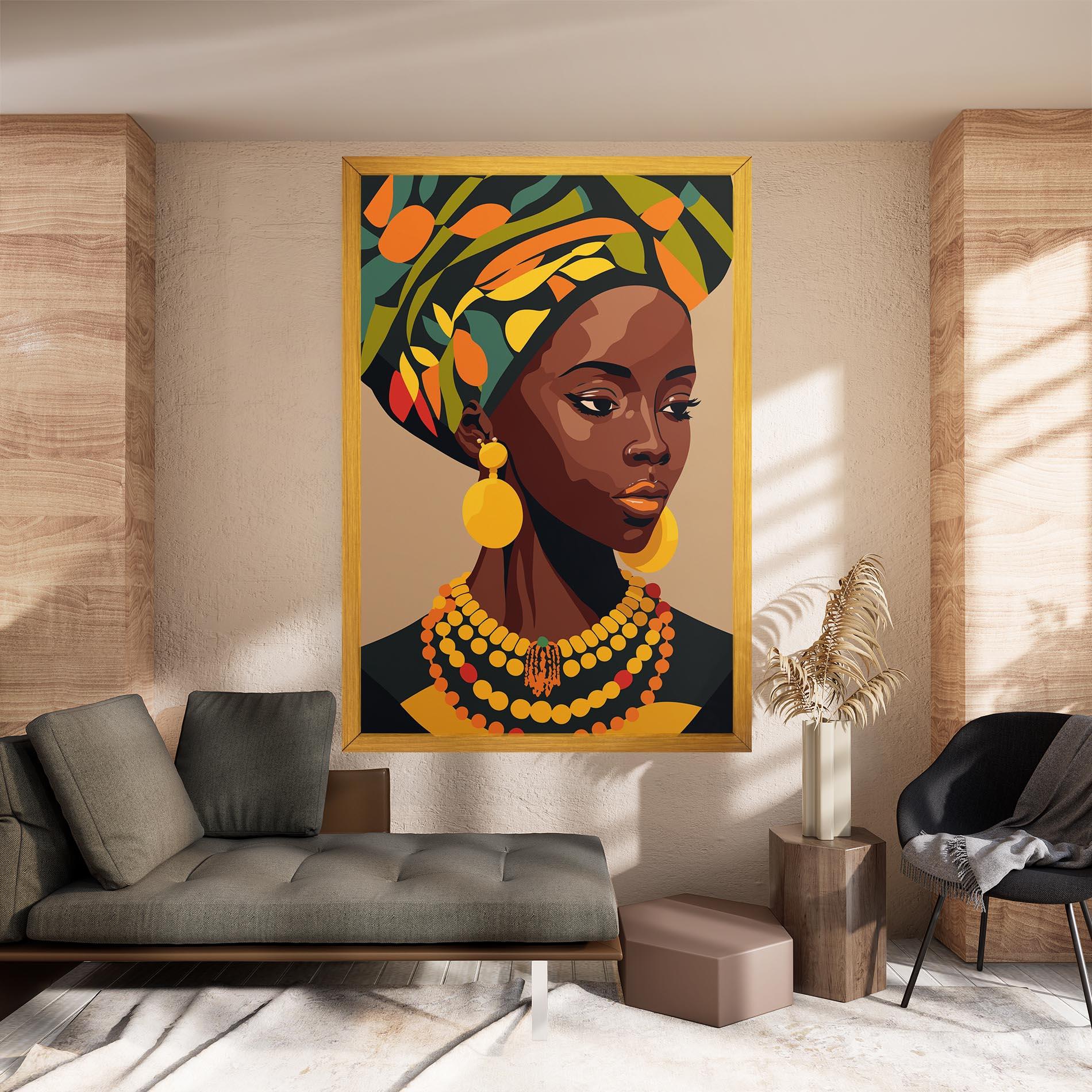 Leinwandbild African Earrings mockup 8