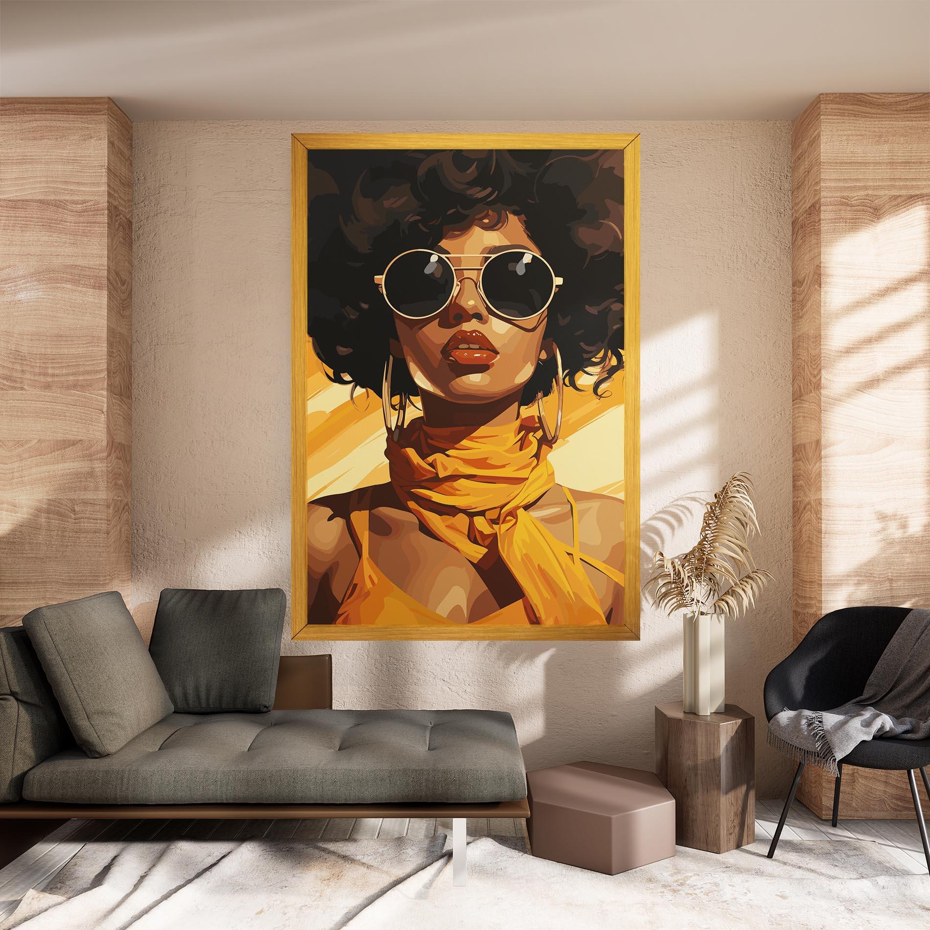 Leinwandbild African Yellow Woman mockup 8
