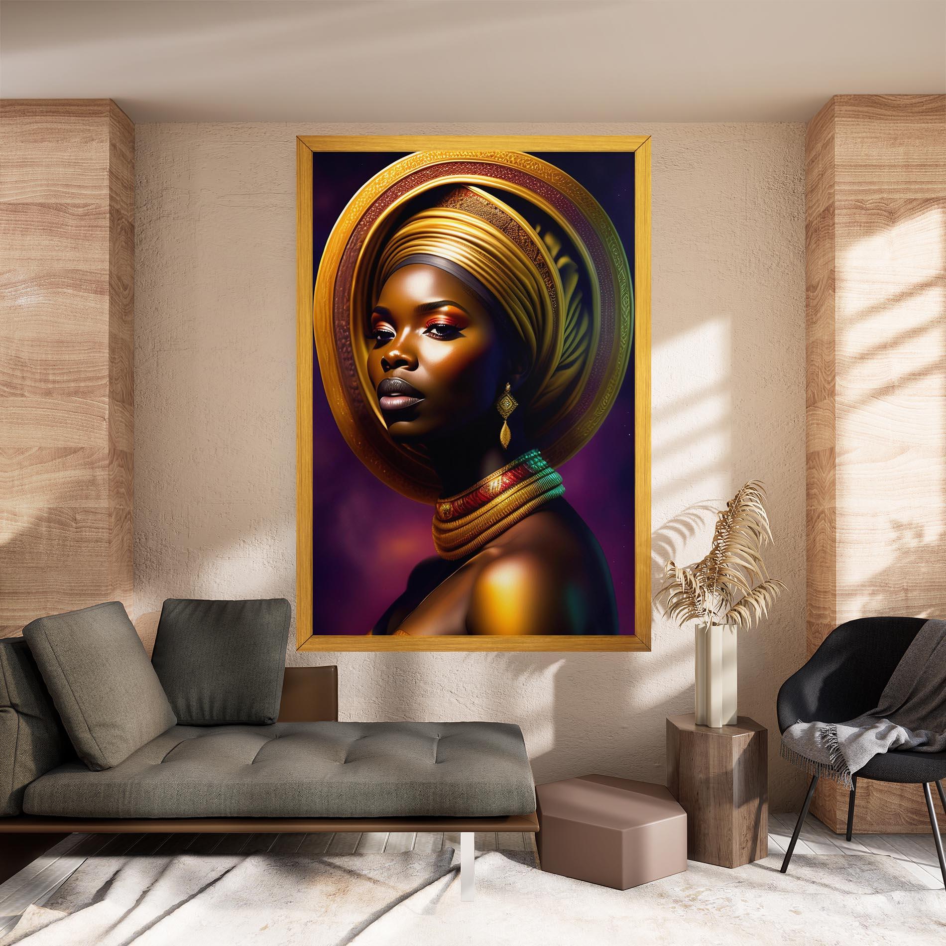 Leinwandbild Golden Crown Woman mockup 8