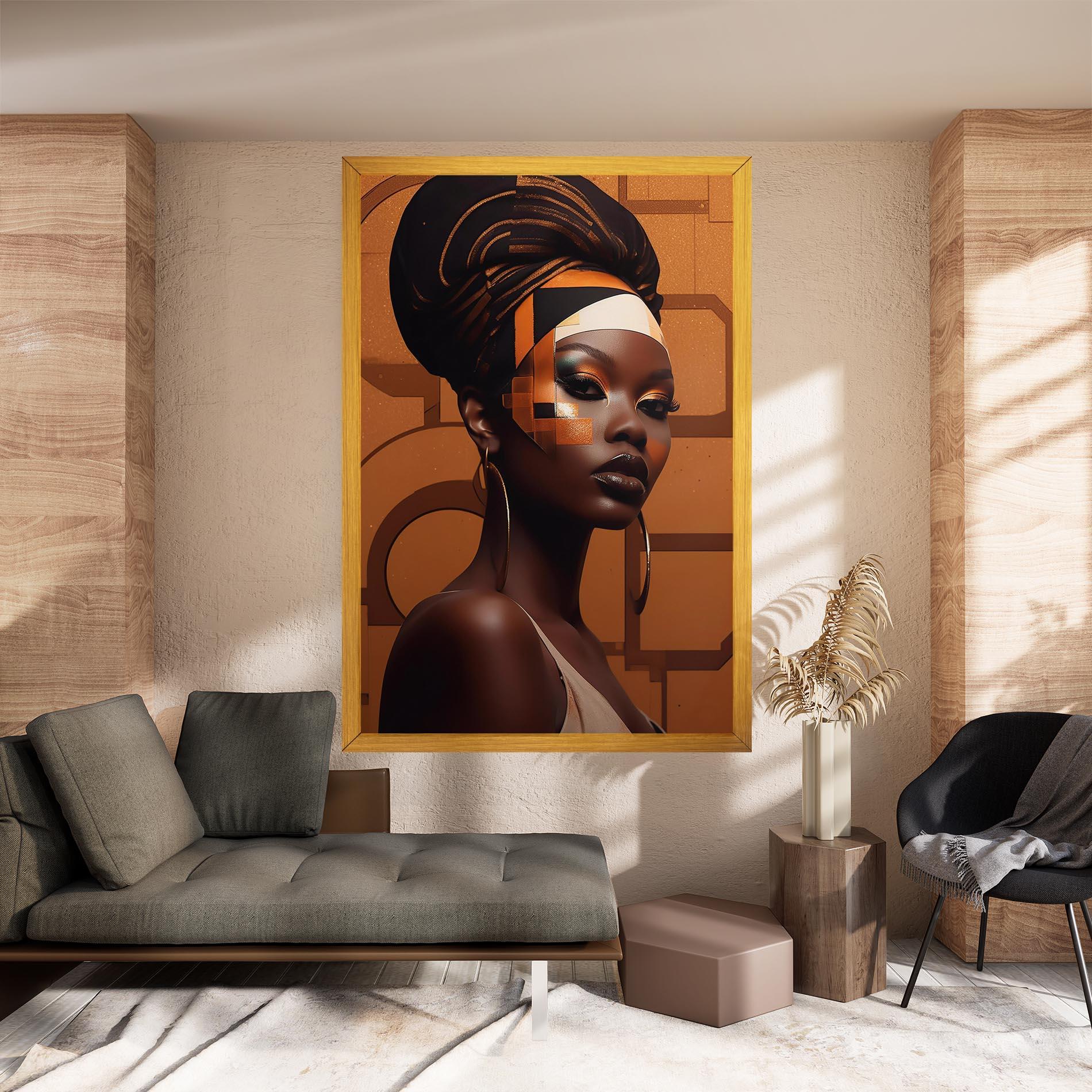 Leinwandbild Interesting African Makeup mockup 8