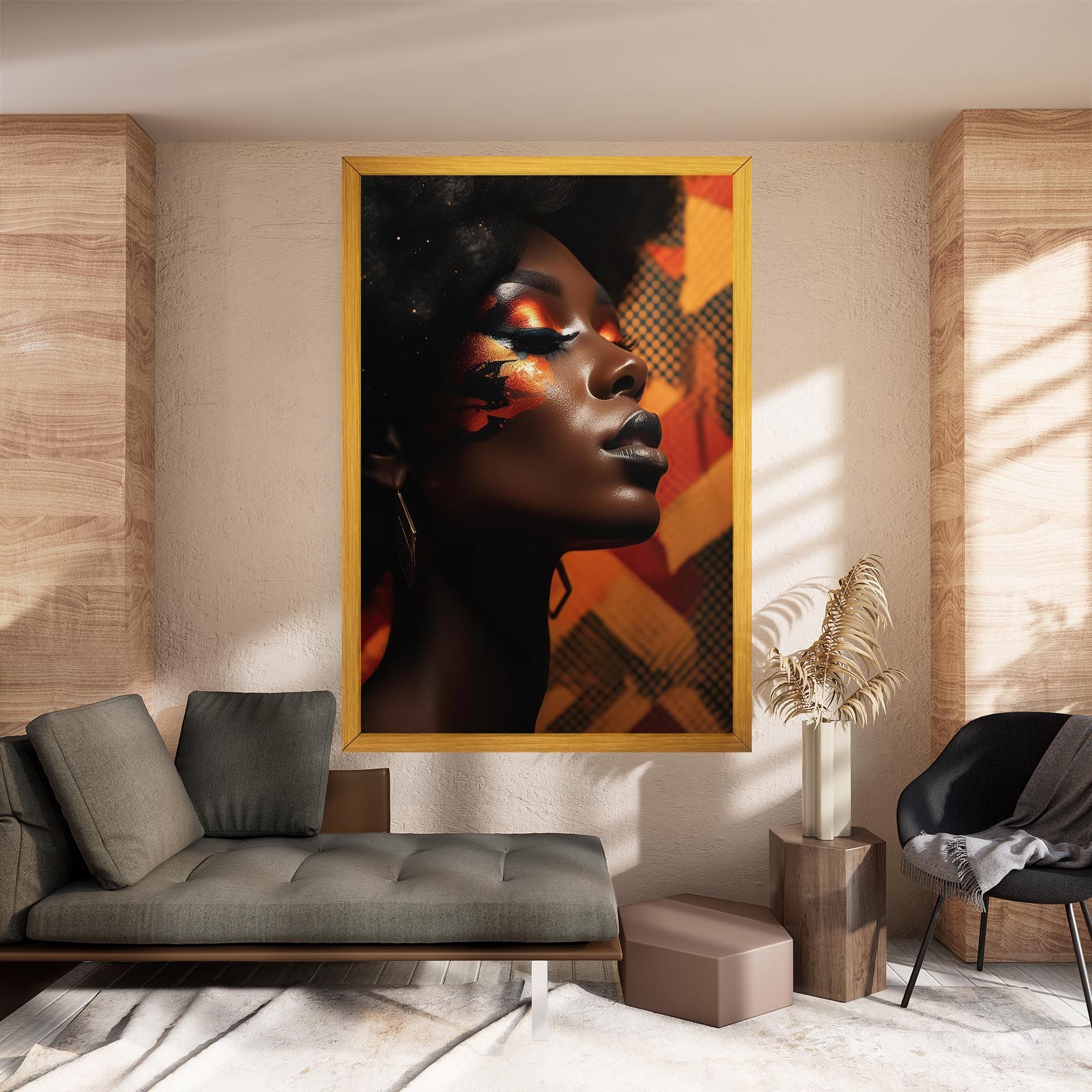 Orange Makeup Woman mockup 8