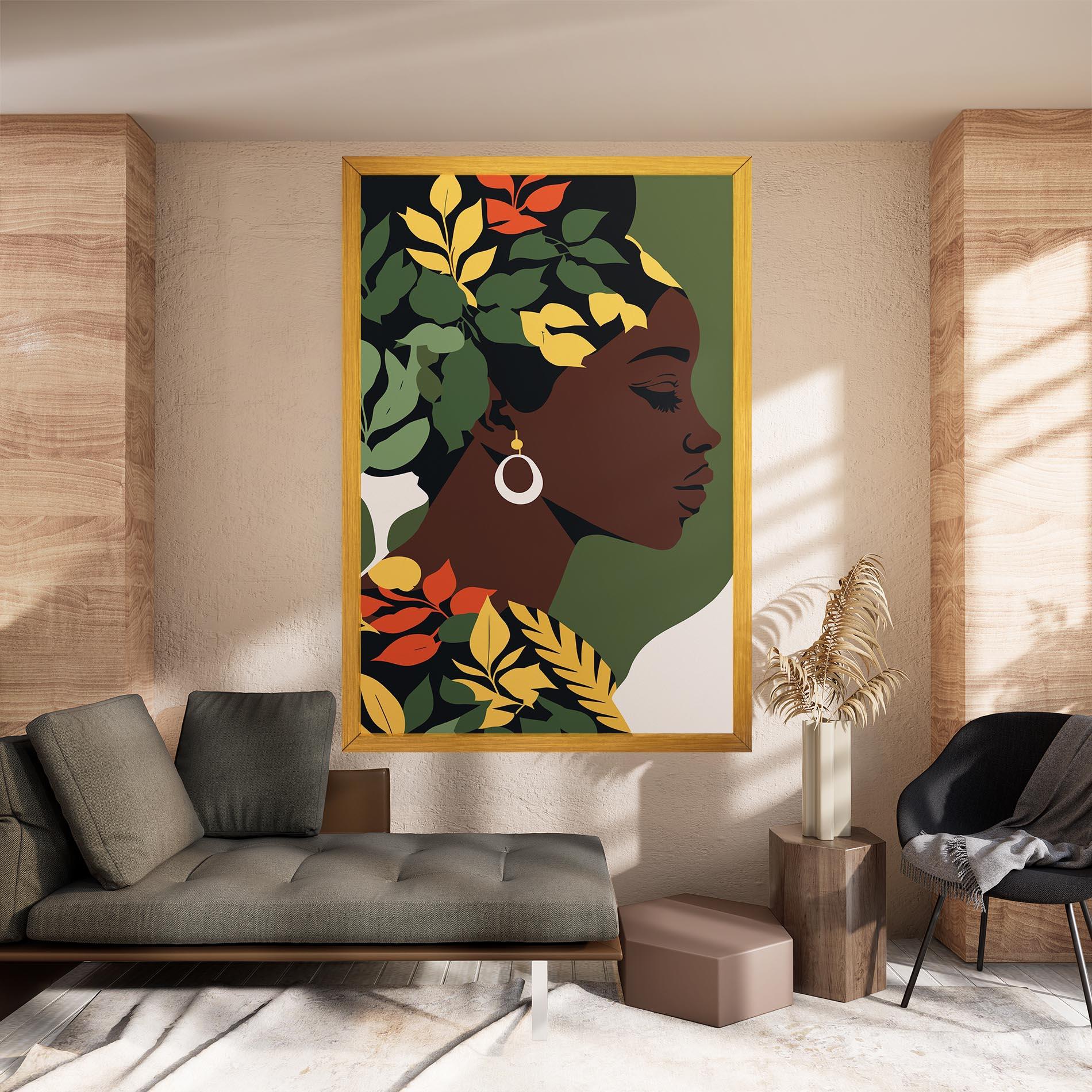 Leinwandbild Yellow Leaf Africa mockup 8