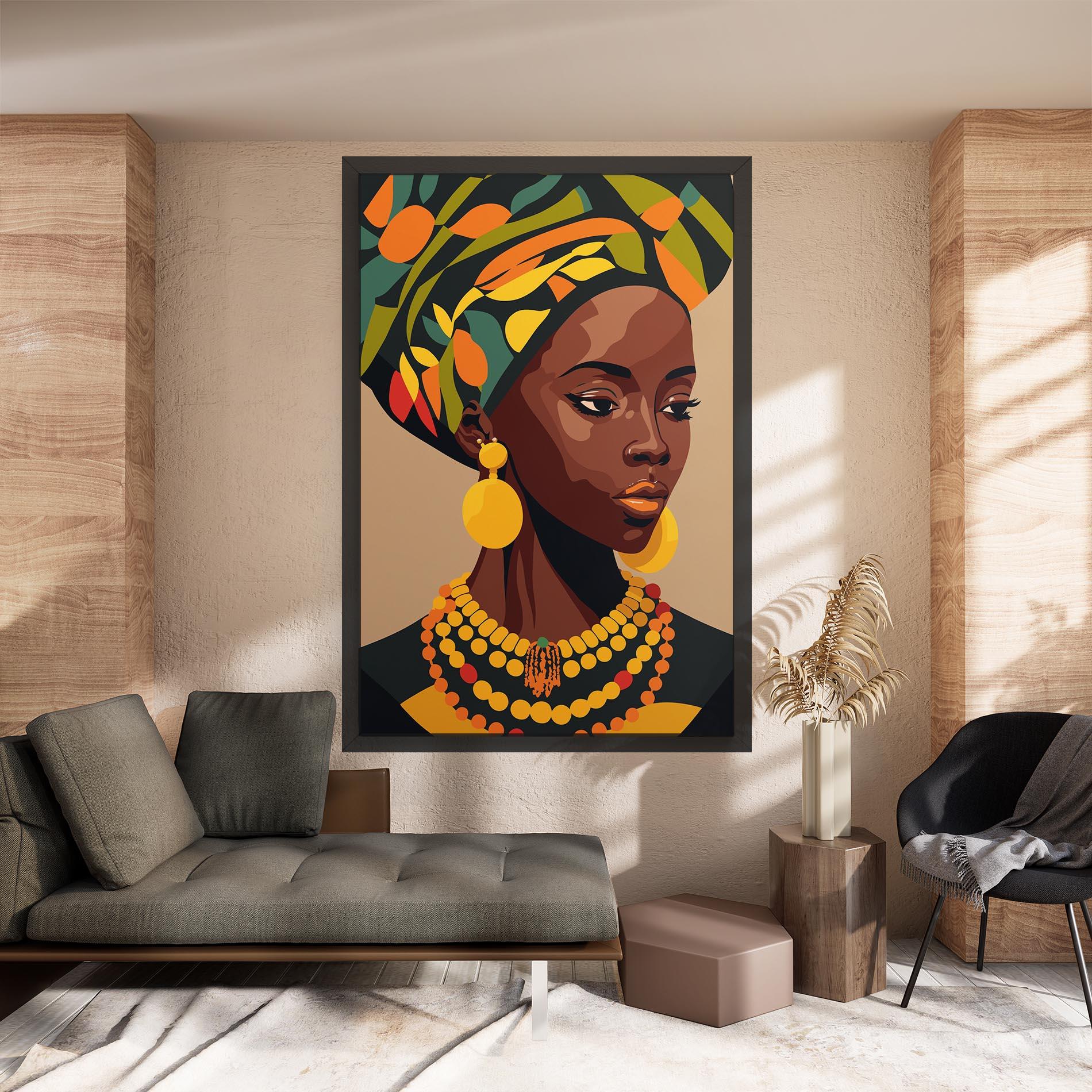 Leinwandbild African Earrings mockup 8