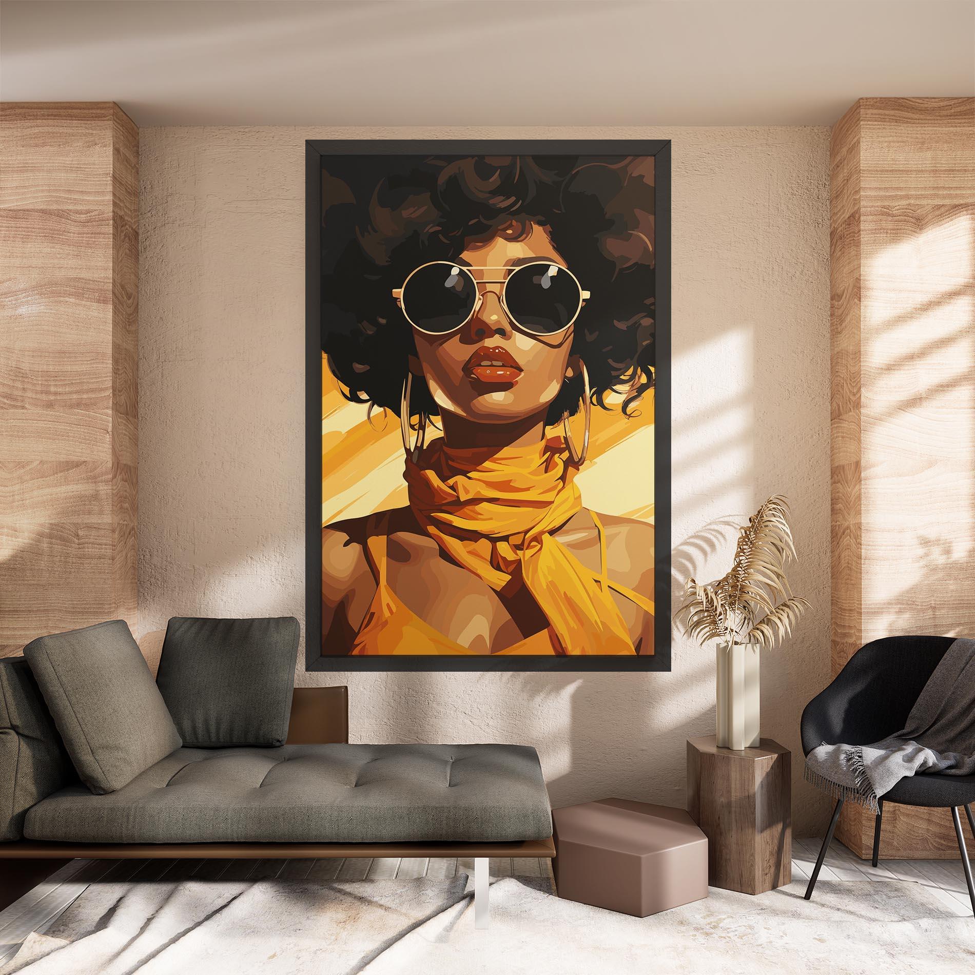Leinwandbild African Yellow Woman mockup 8