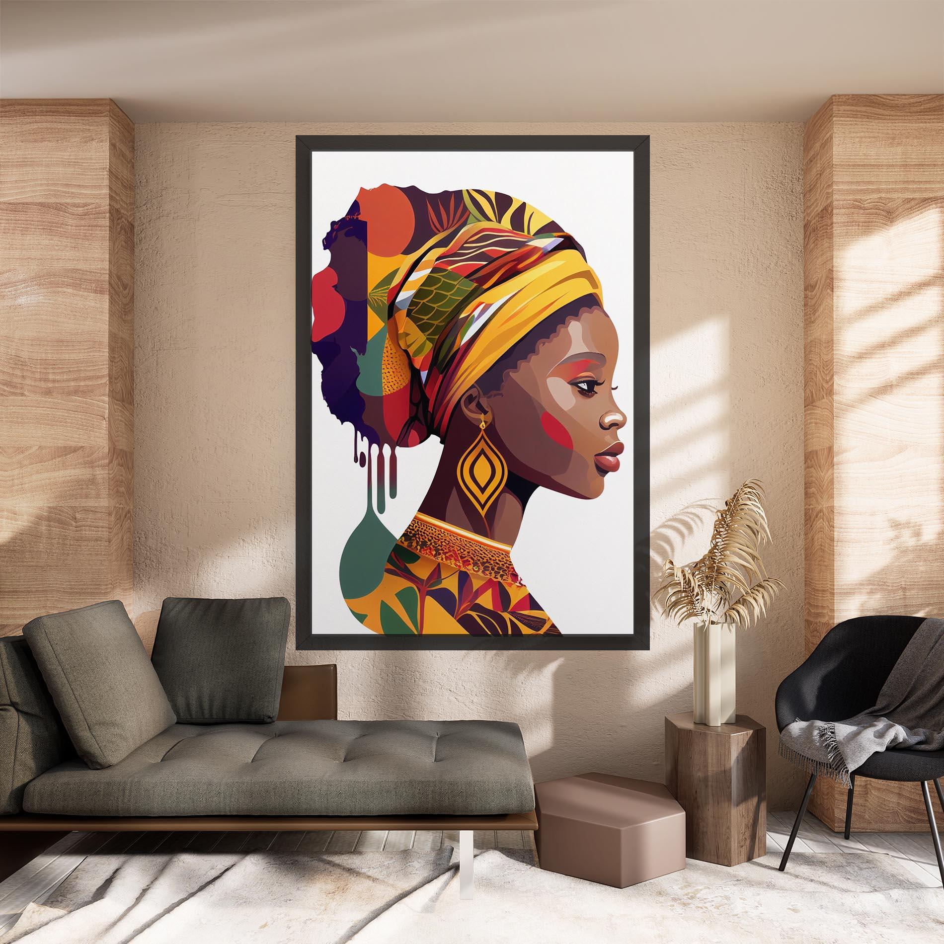 Leinwandbild Colorful African mockup 8
