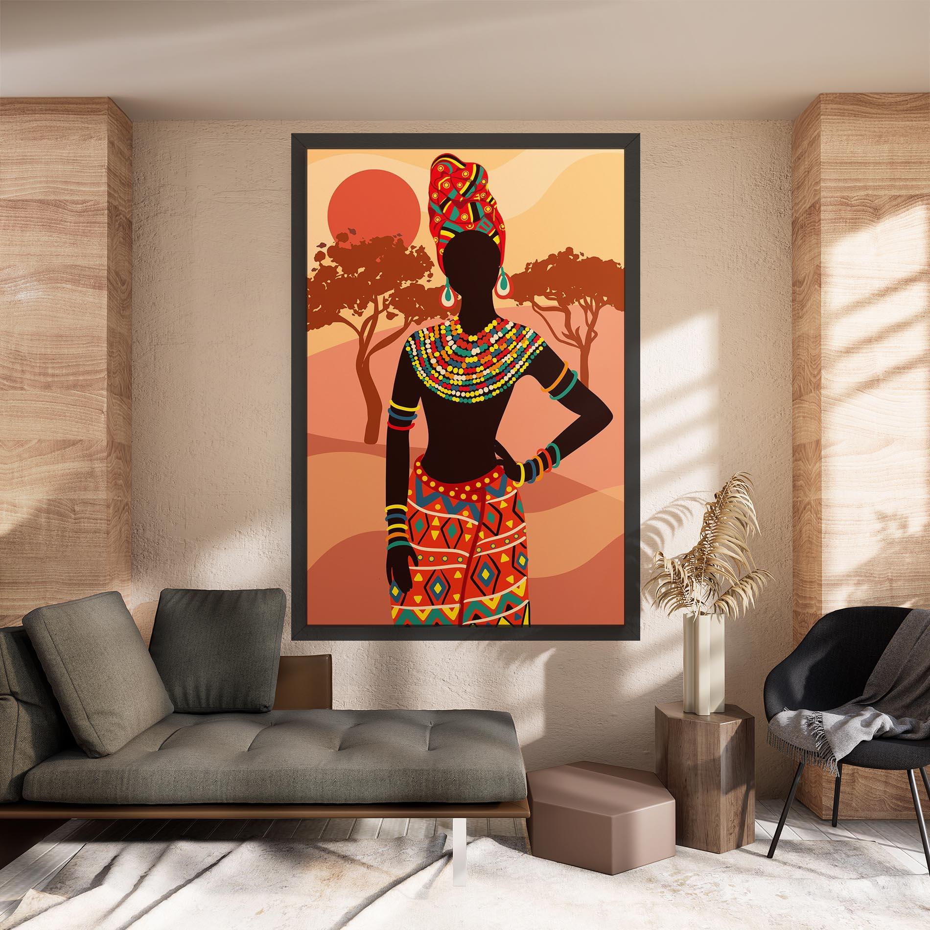 Leinwandbild Ethnic African Color mockup 8