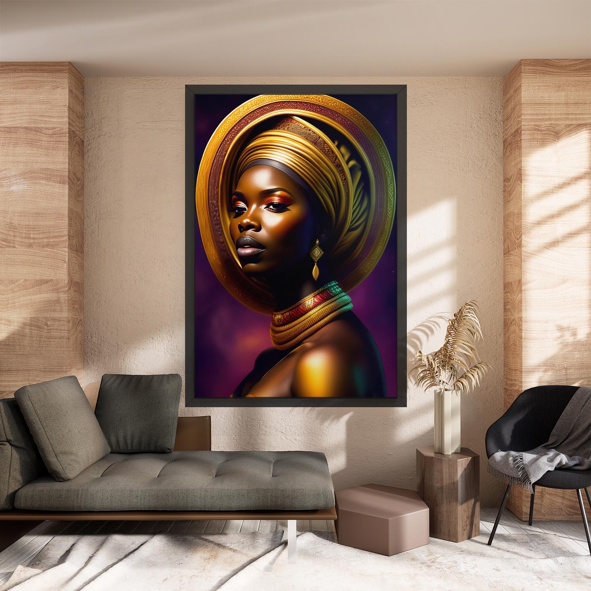 Leinwandbild Golden Crown Woman mockup 8