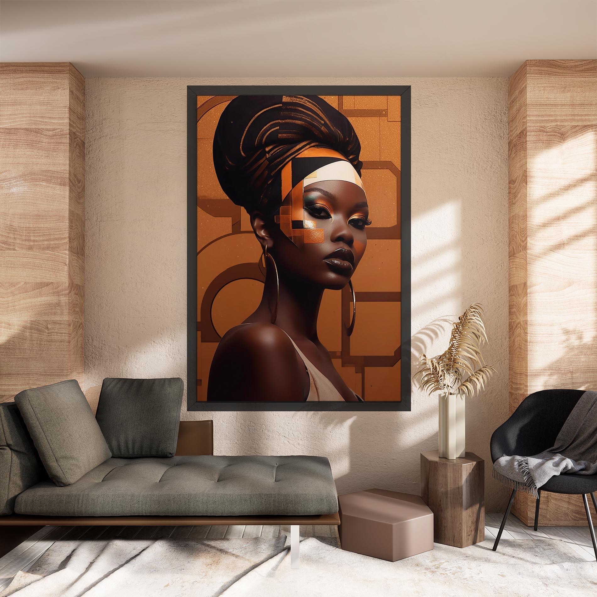 Leinwandbild Interesting African Makeup mockup 8