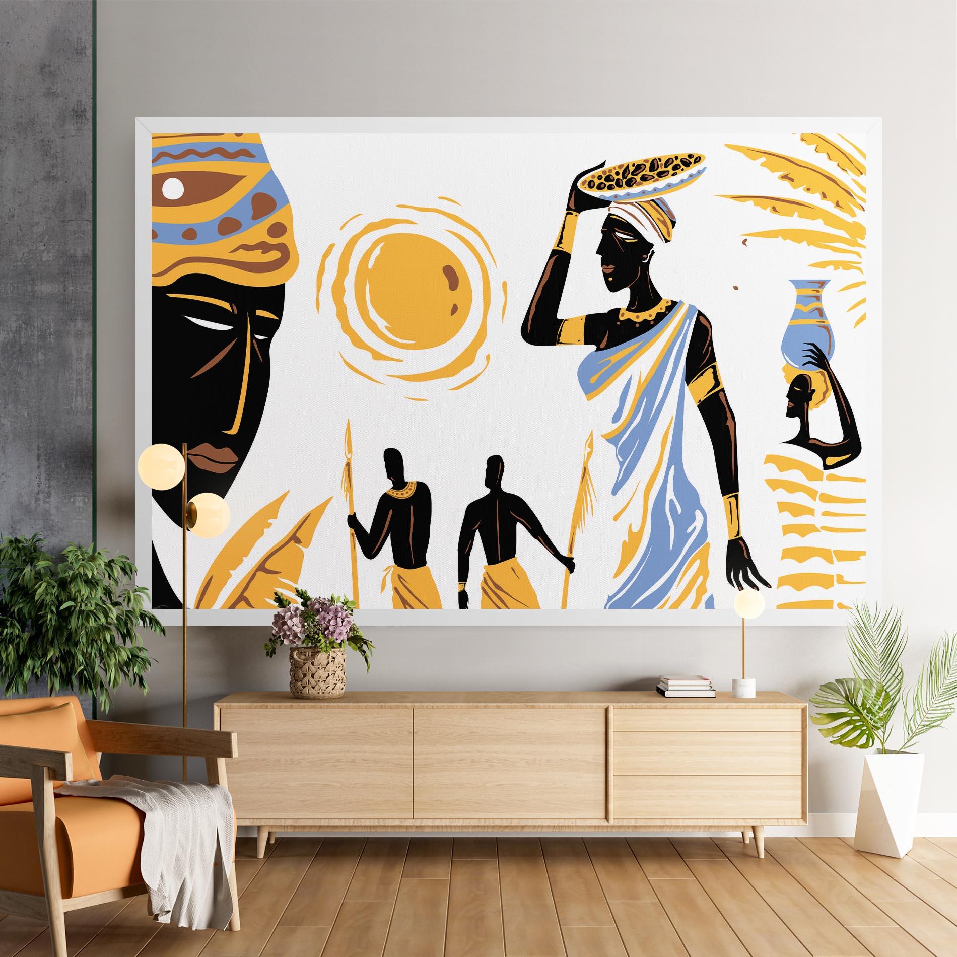 Leinwandbild African Drawing mockup 9