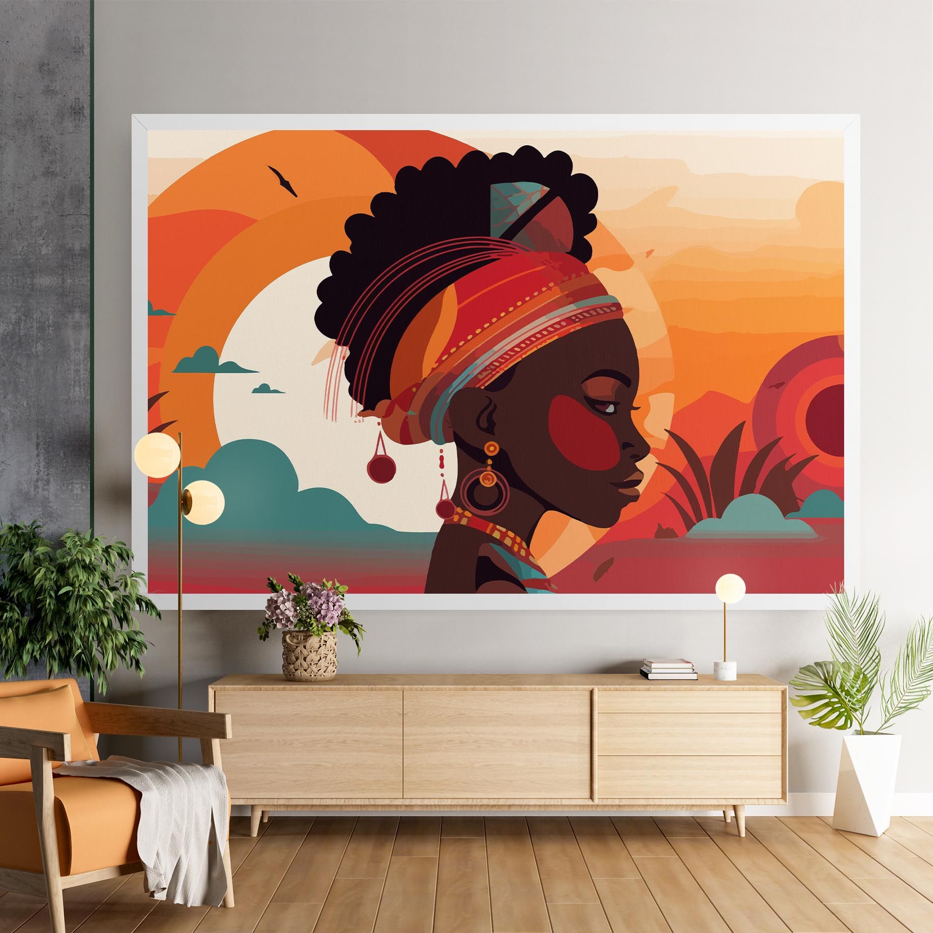 African Lady Art mockup 9