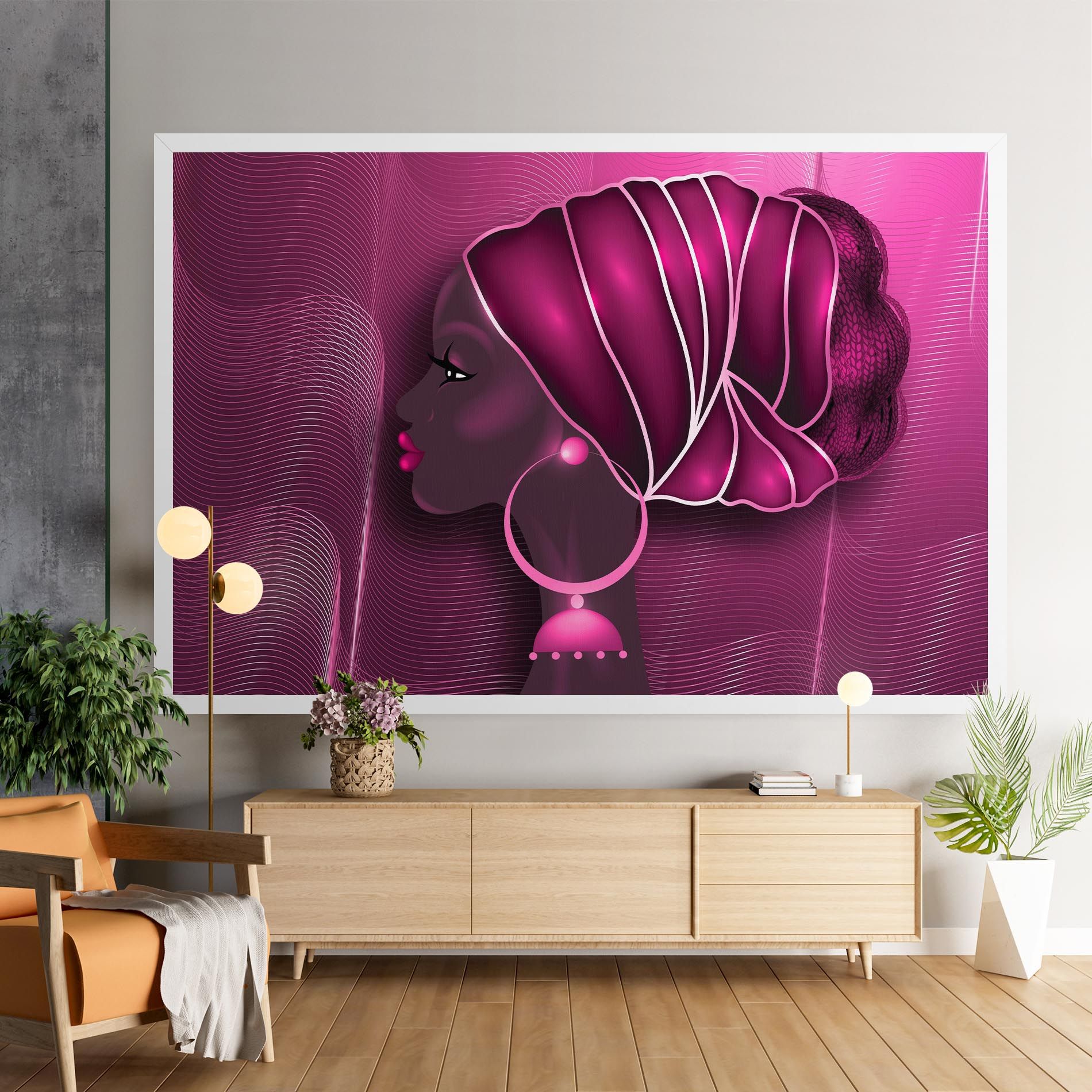 African Pink Woman mockup 9