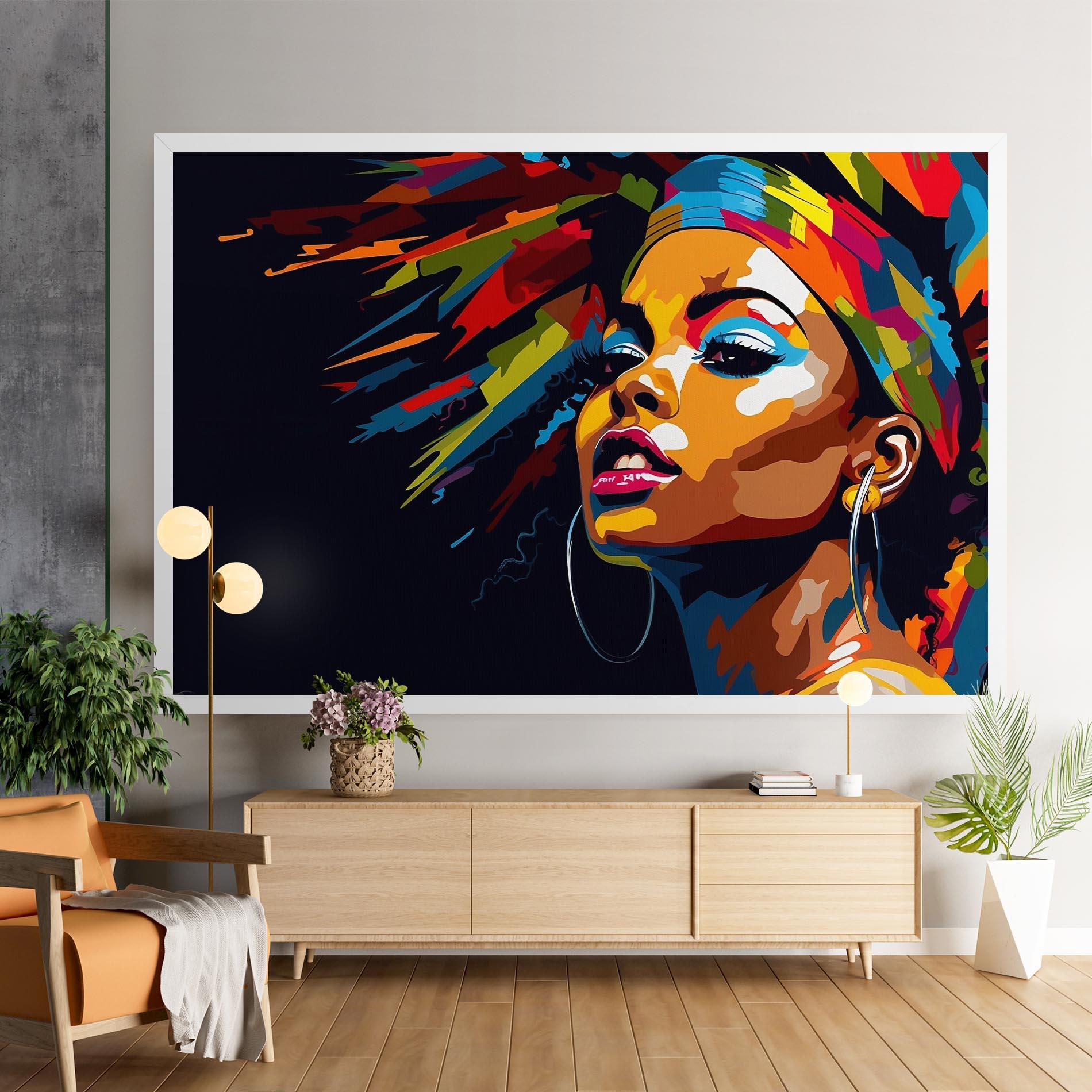Leinwandbild African Woman Portrait mockup 9
