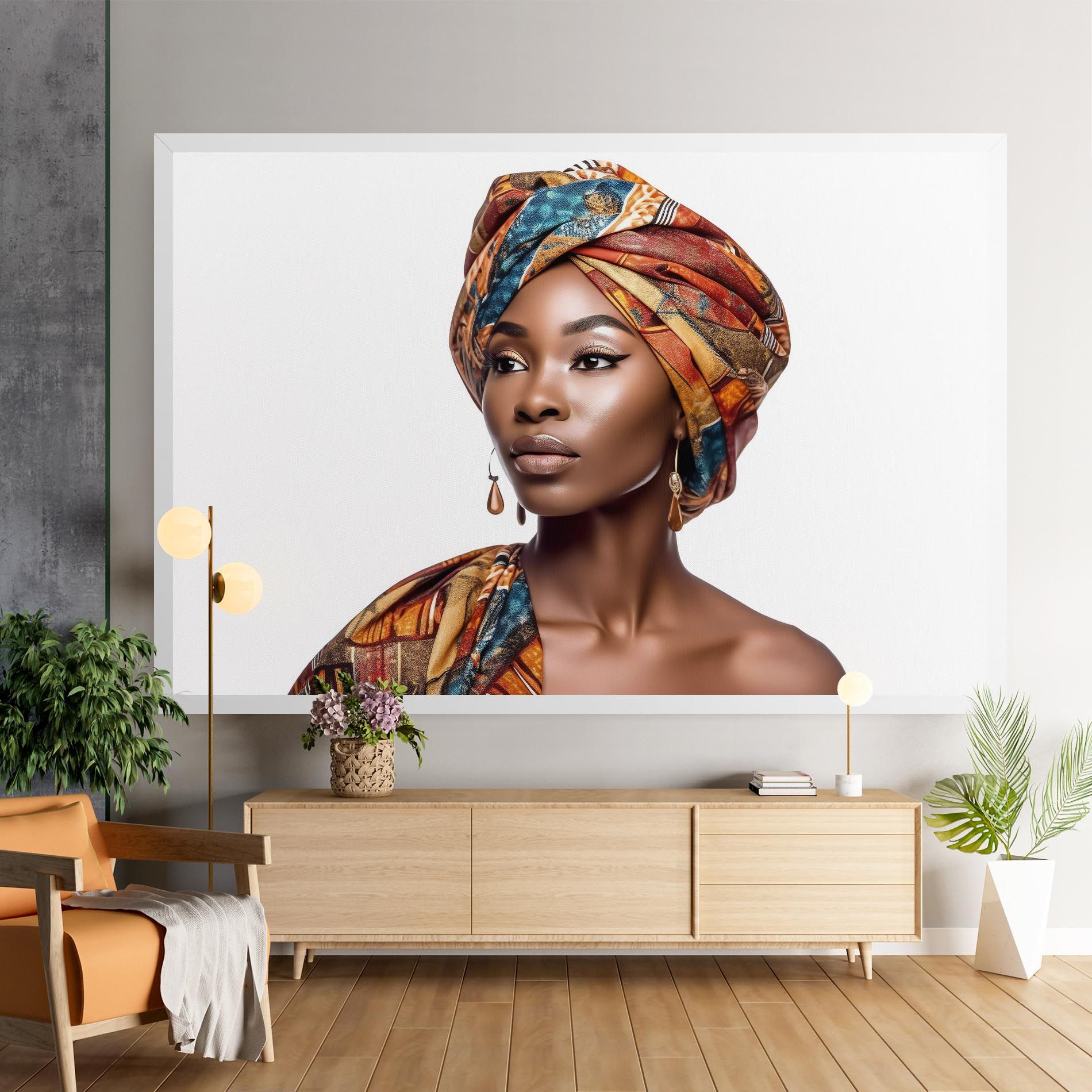 African Woman Turban mockup 9