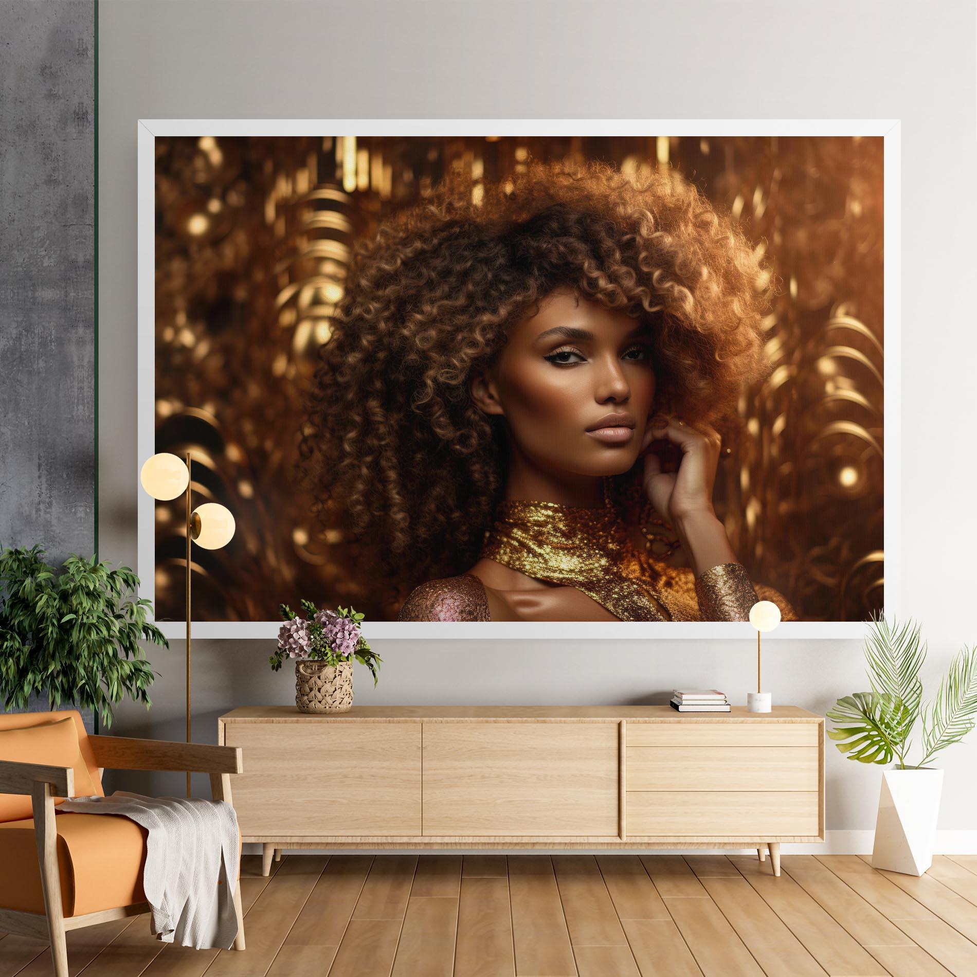 Leinwandbild Radiant Bronze Goddess mockup 9