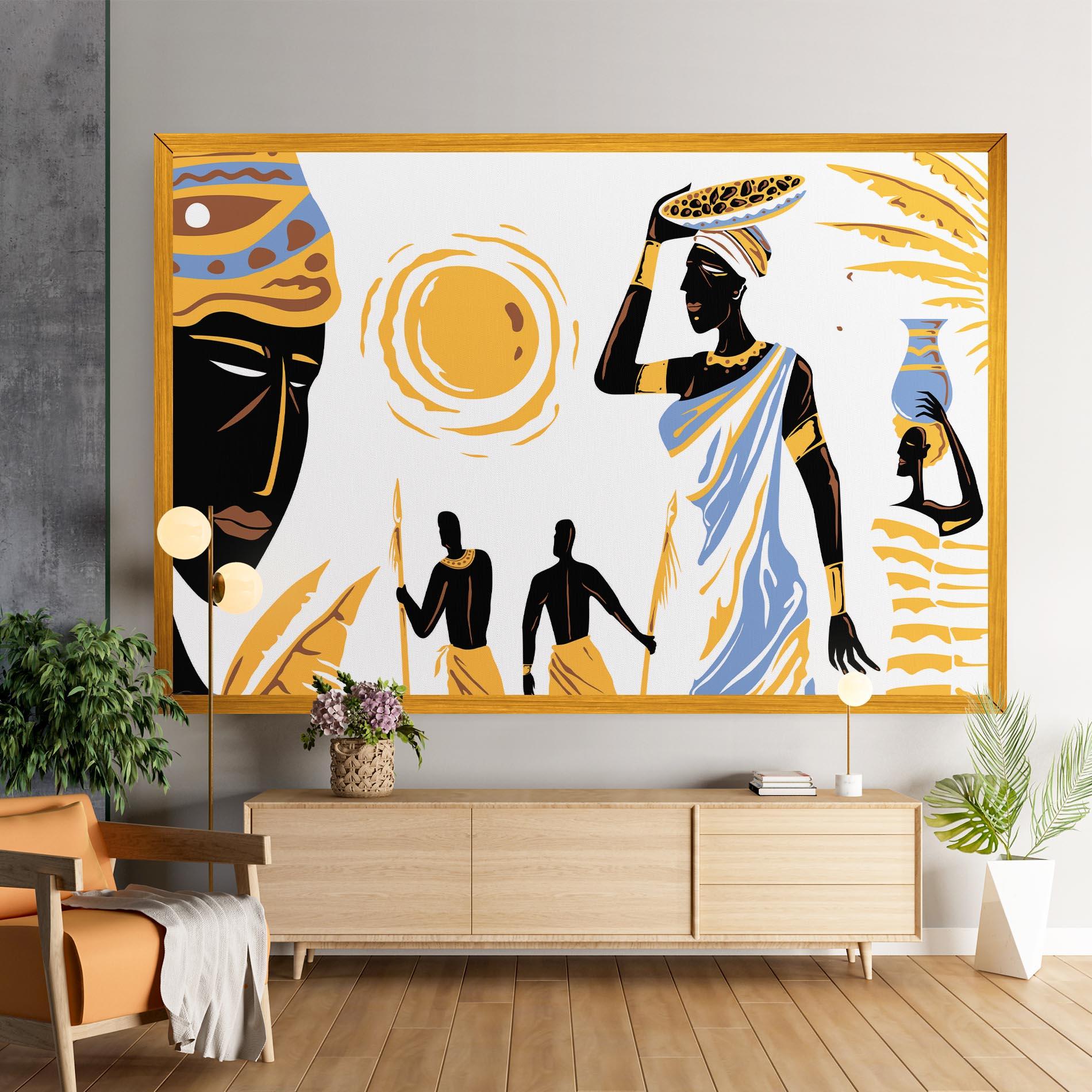 Leinwandbild African Drawing mockup 9