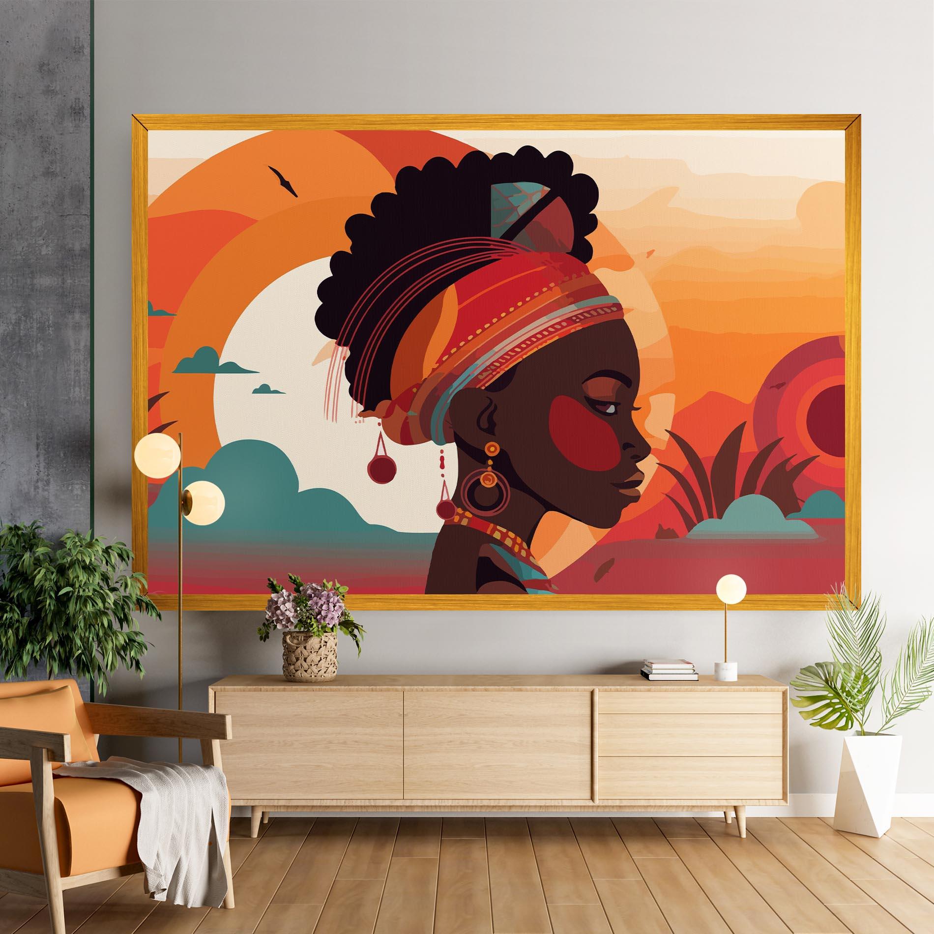 Leinwandbild African Lady Art mockup 9
