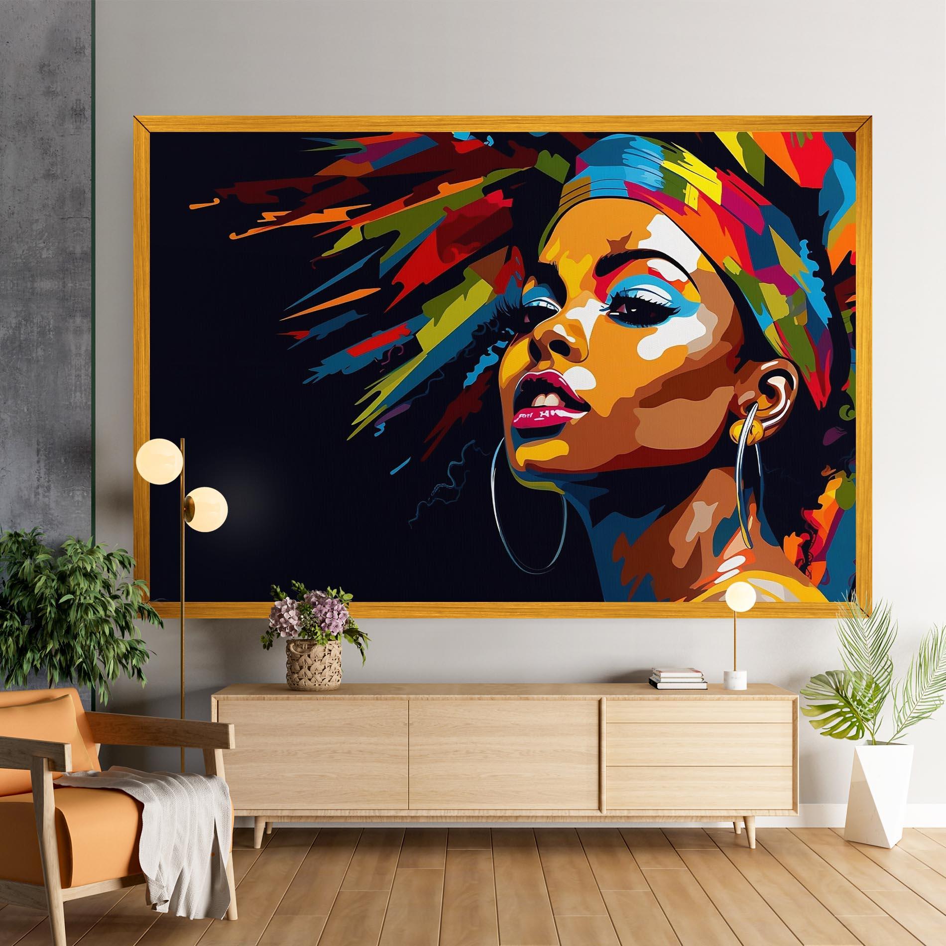 Leinwandbild African Woman Portrait mockup 9