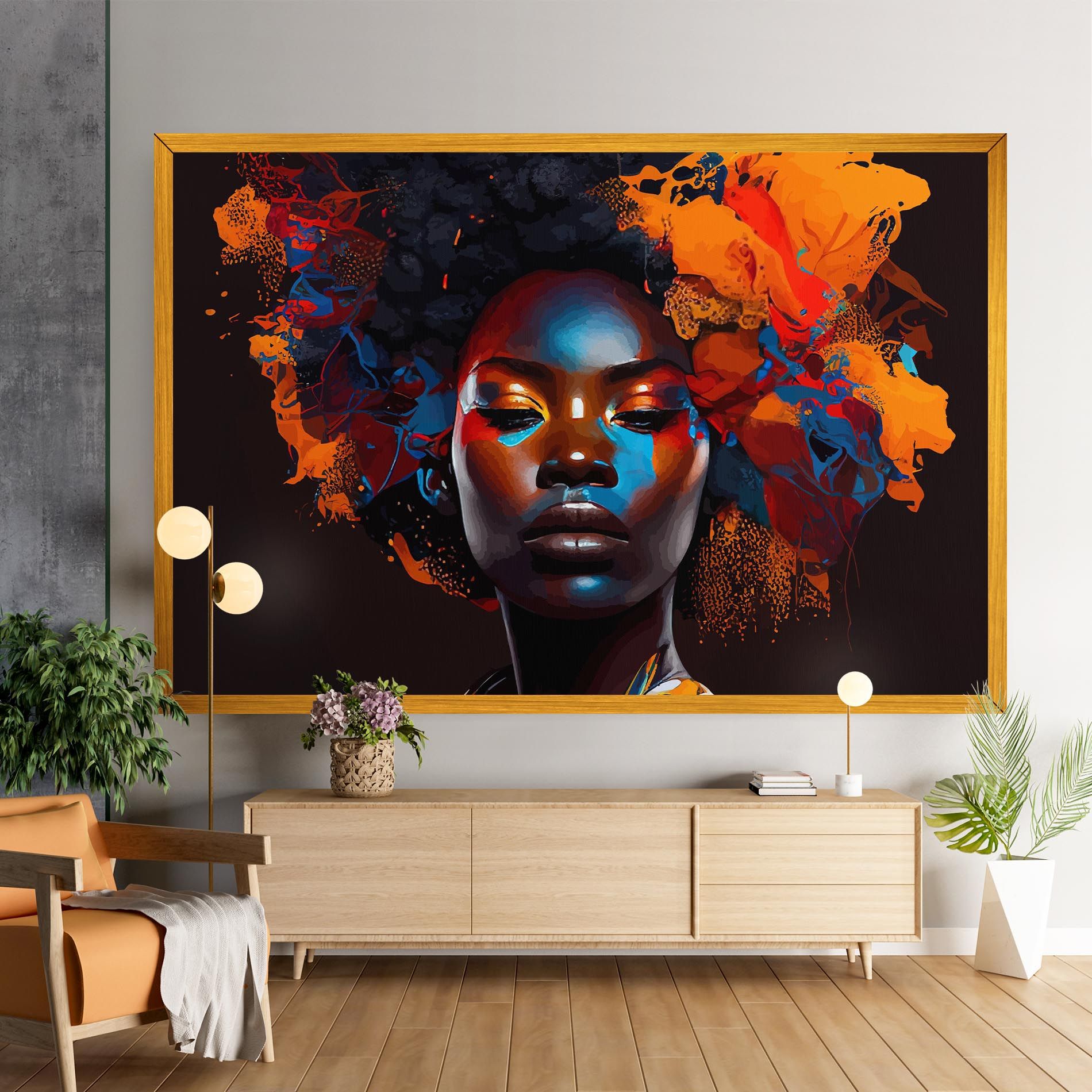 Africat Yellow Hair mockup 9