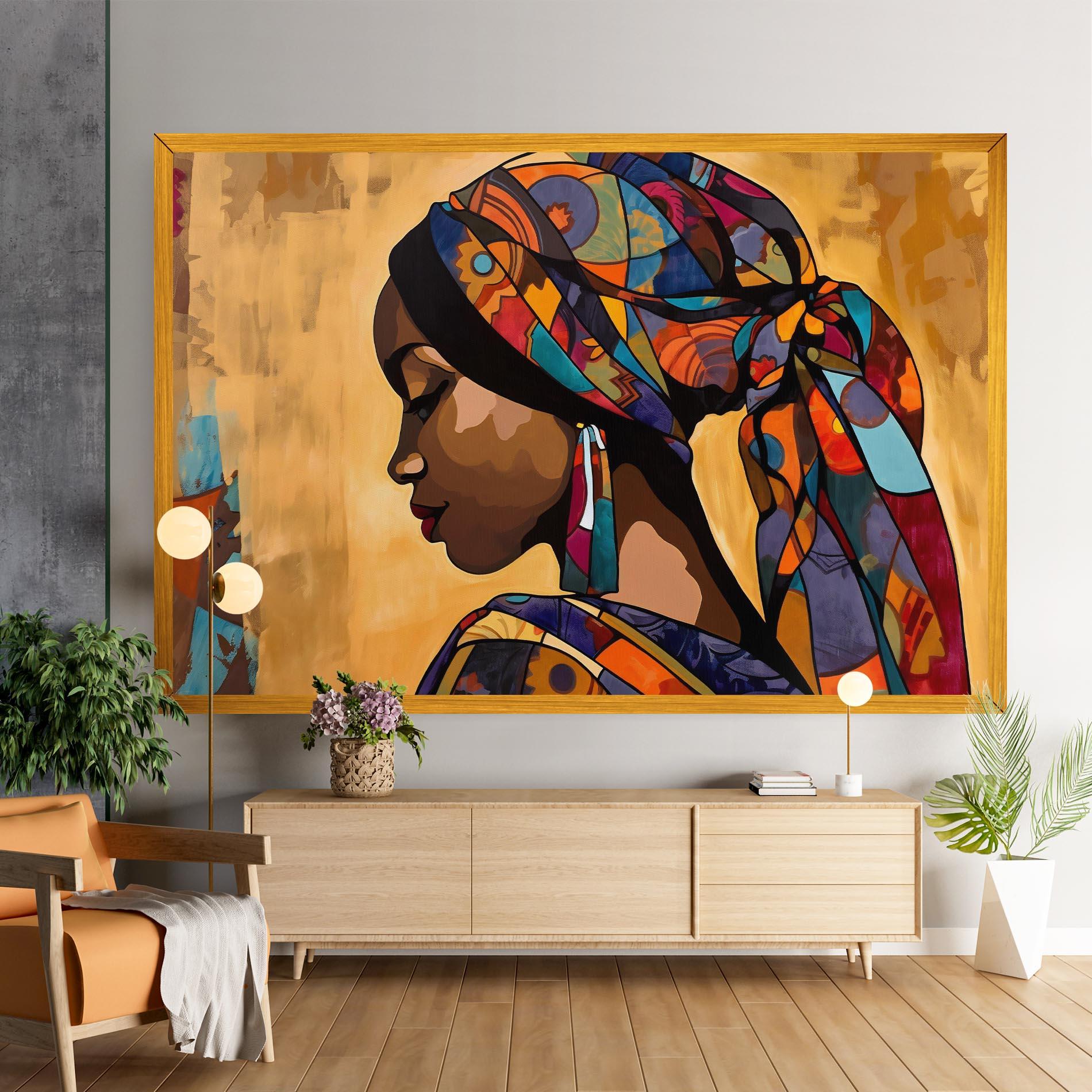 Leinwandbild Headscarf Pretty Woman mockup 9