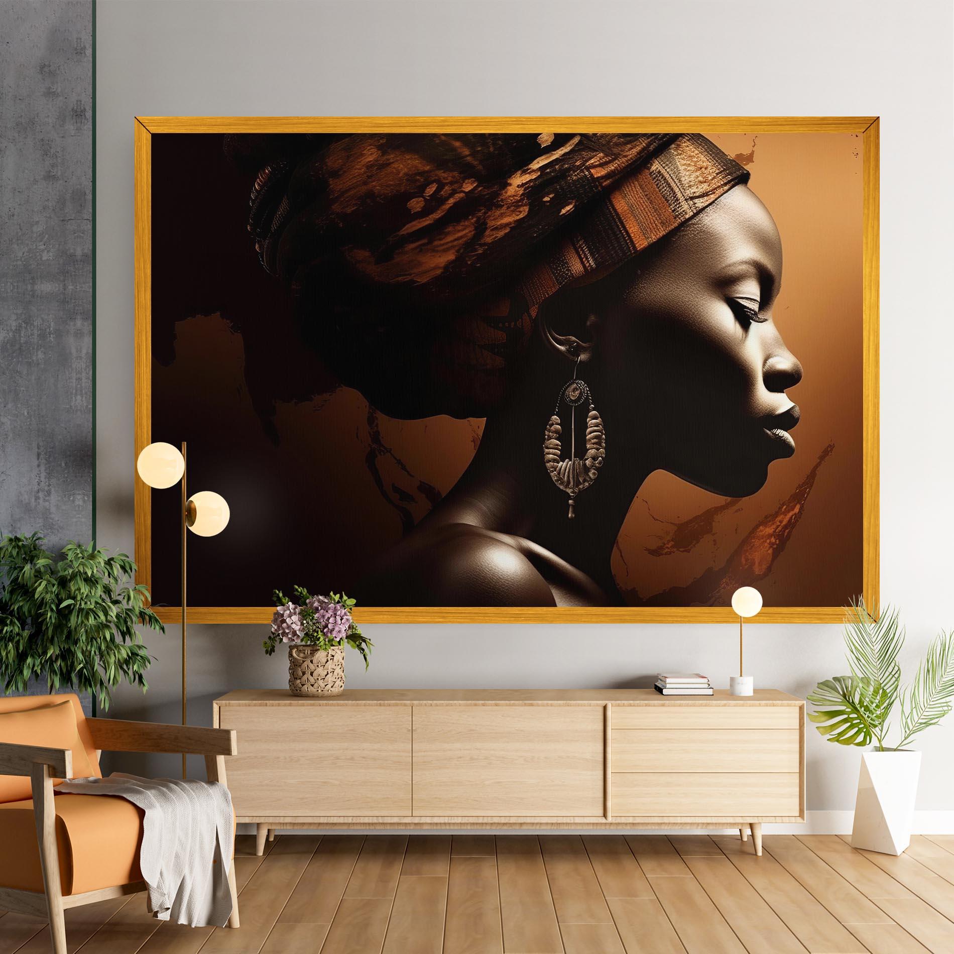 Leinwandbild Interesting African Earrings mockup 9