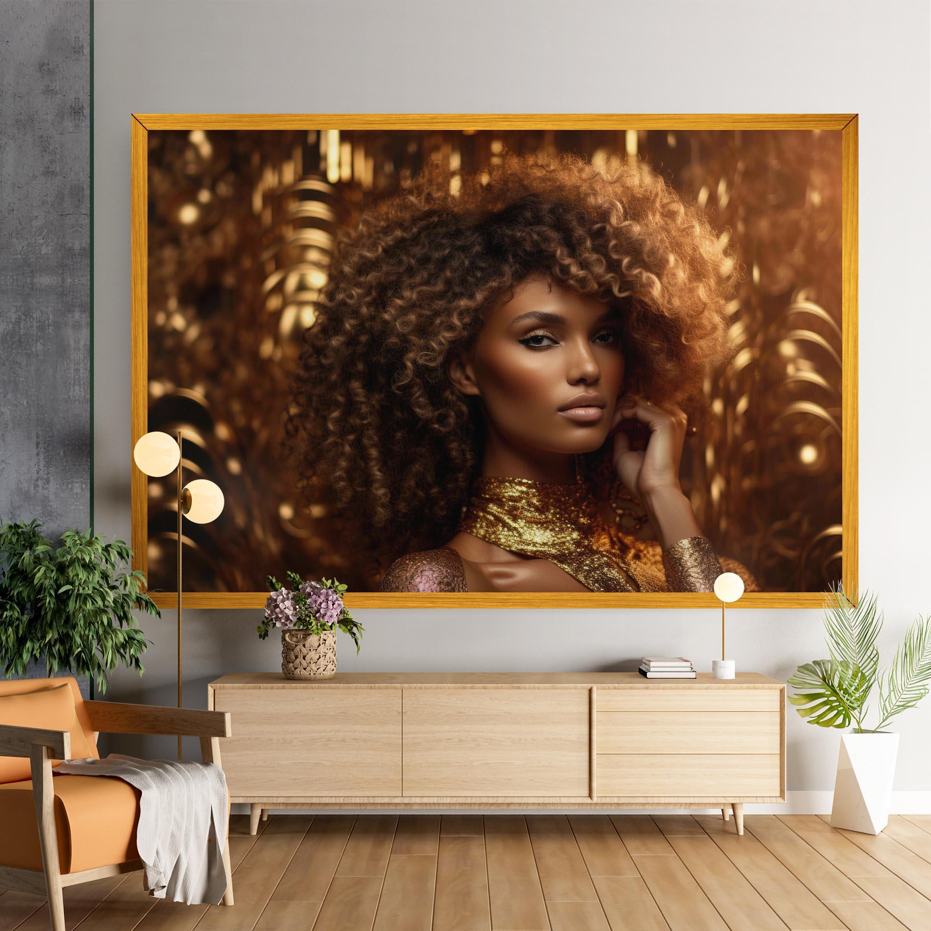 Leinwandbild Radiant Bronze Goddess mockup 9