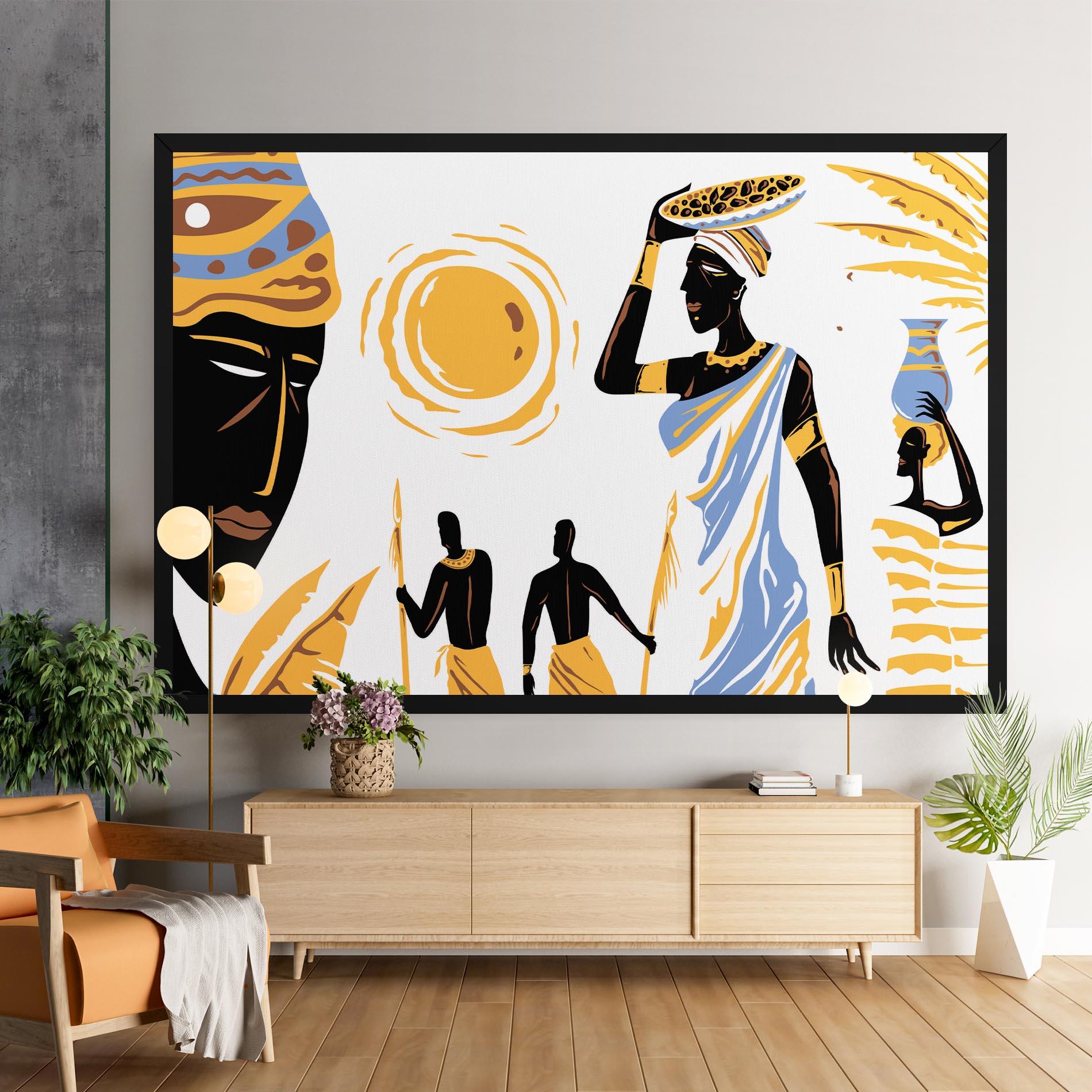 Leinwandbild African Drawing mockup 9