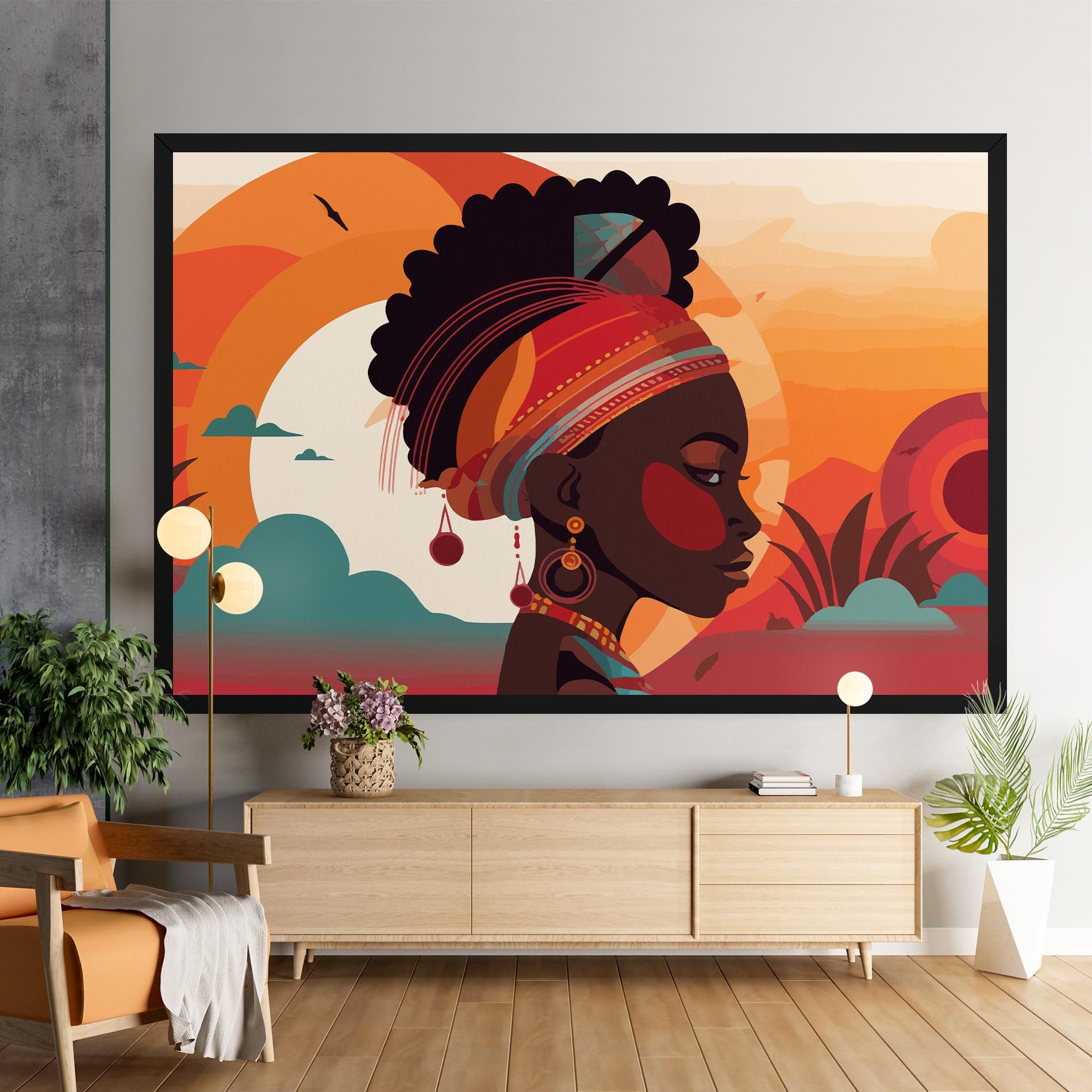 African Lady Art mockup 9