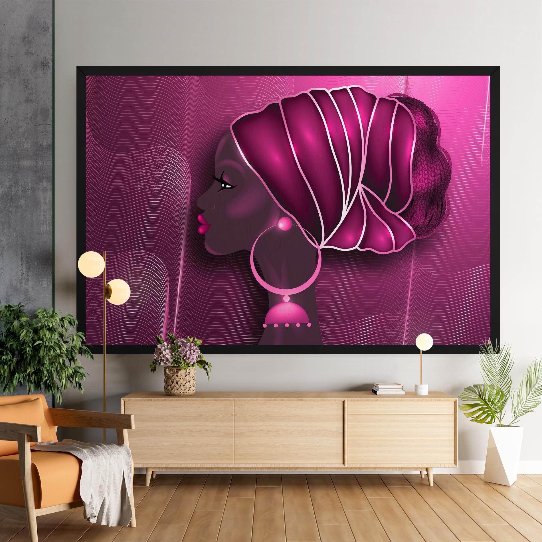 African Pink Woman mockup 9
